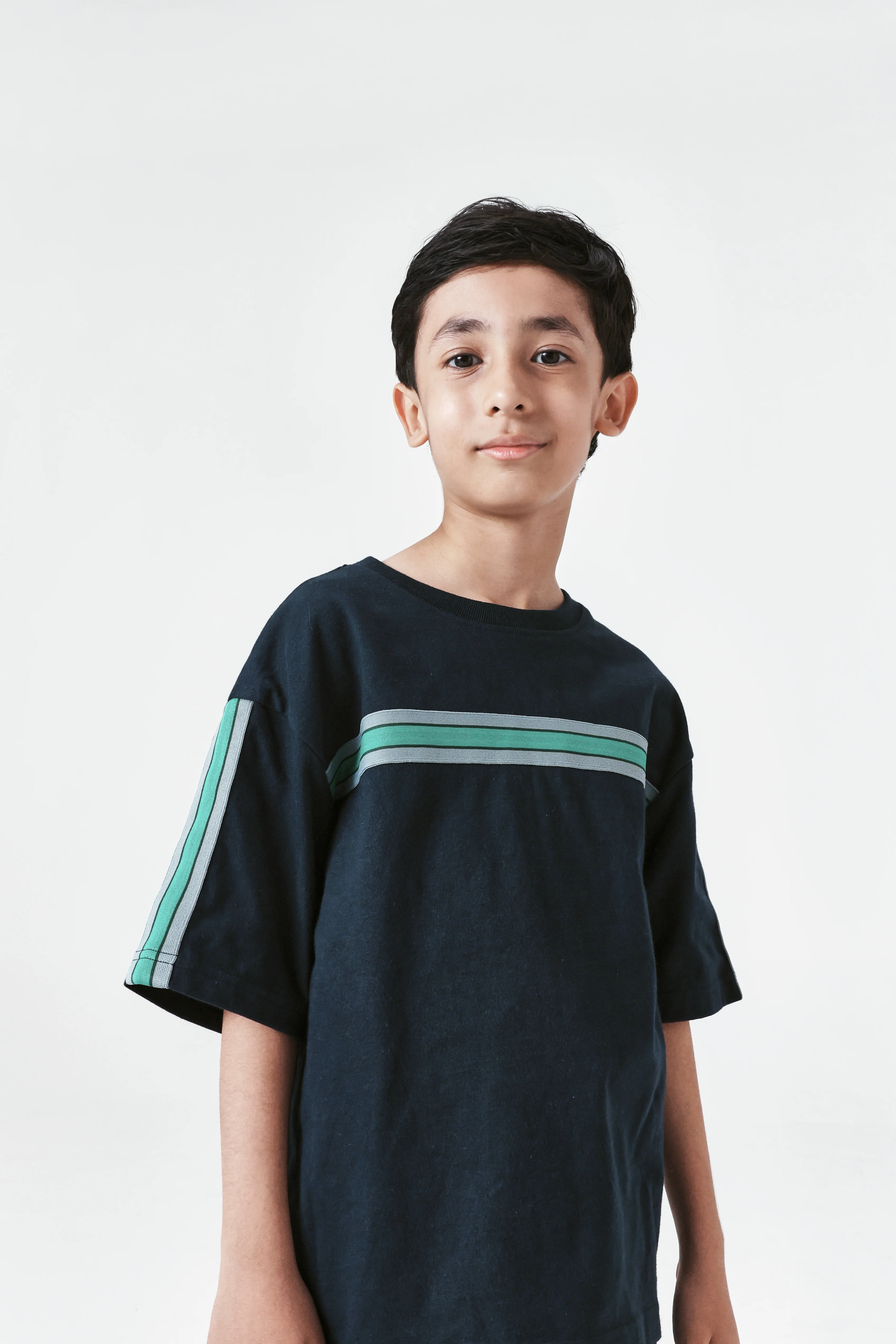 Rare Ones Kids Taper-T Navy Polyester Blend Short Sleeve Crew Neck Print T-Shirt - Image 2