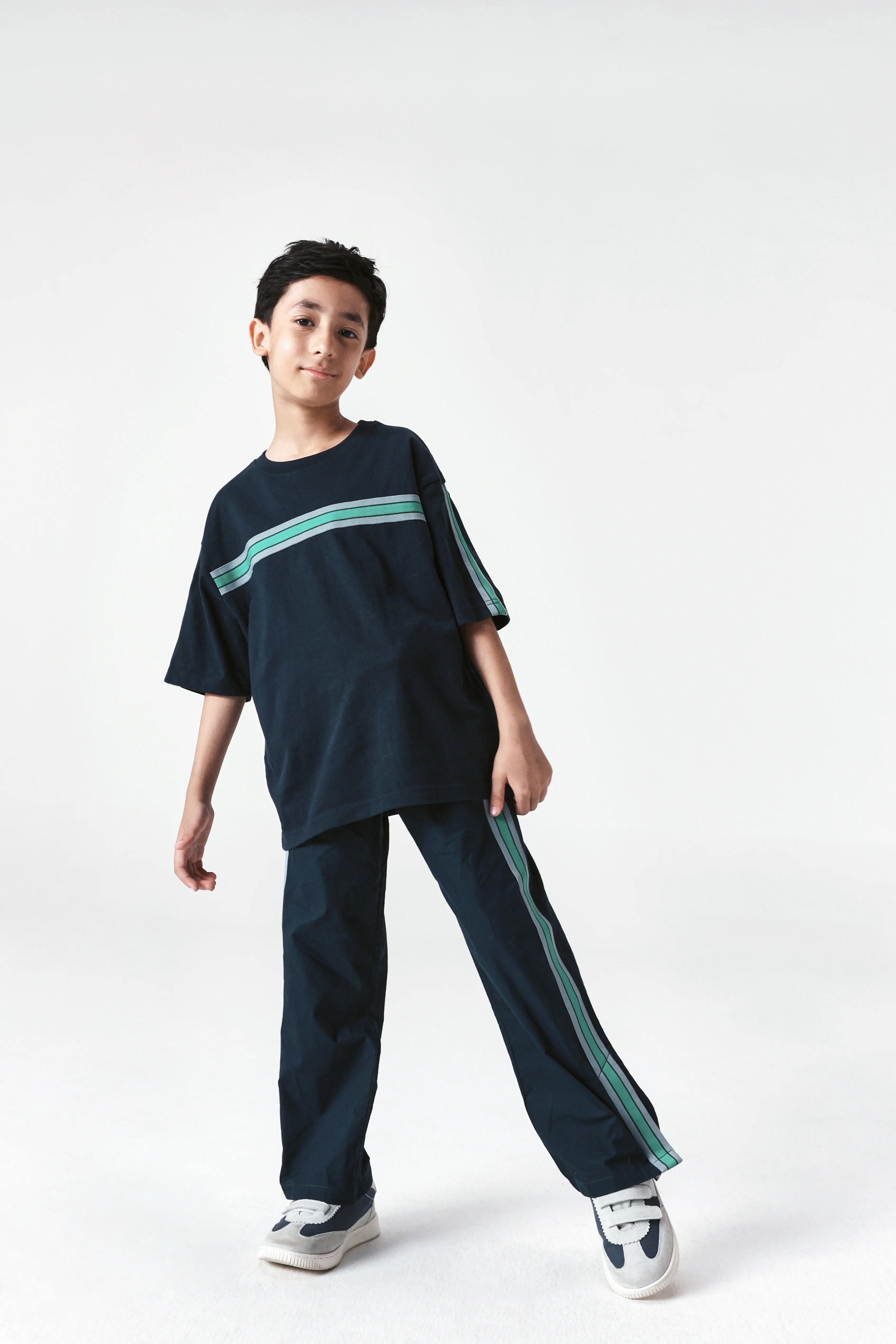 Rare Ones Kids Taper-T Navy Polyester Blend Short Sleeve Crew Neck Print T-Shirt - Image 3