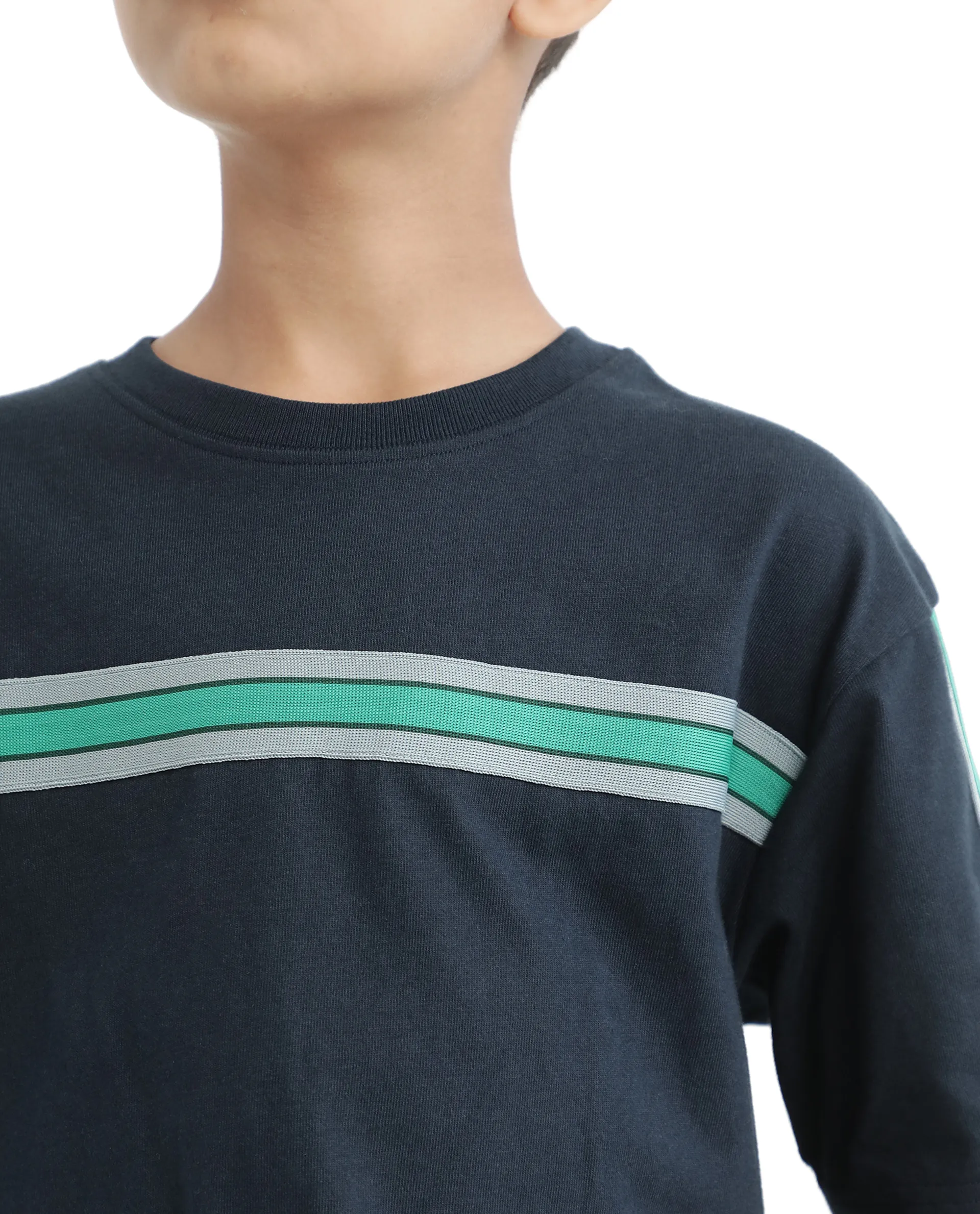 Rare Ones Kids Taper-T Navy Polyester Blend Short Sleeve Crew Neck Print T-Shirt - Image 9