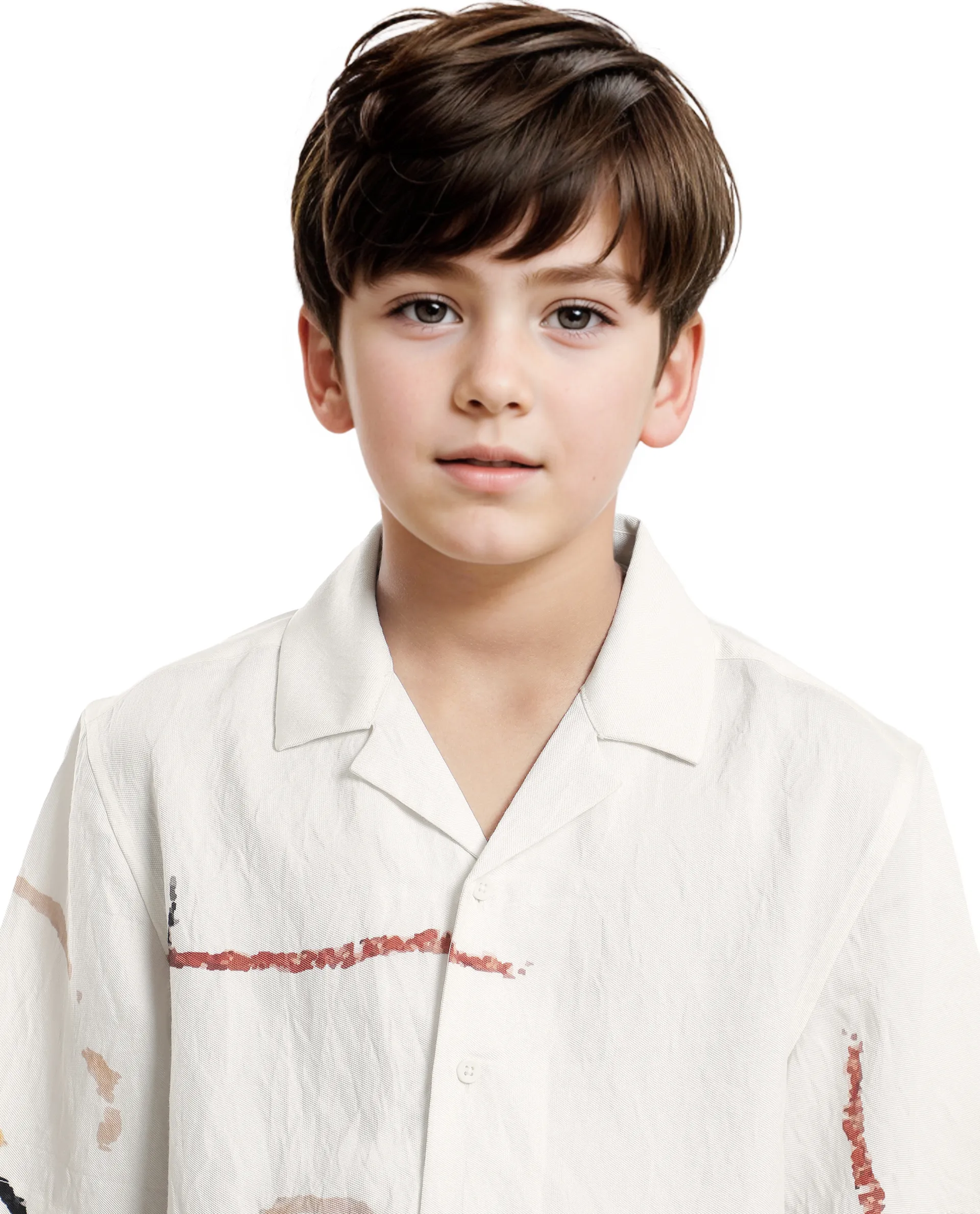 Rare Ones Kids Tent White Viscose Blend Half Sleeve Button Printed Regular Fit Shirt - Image 4