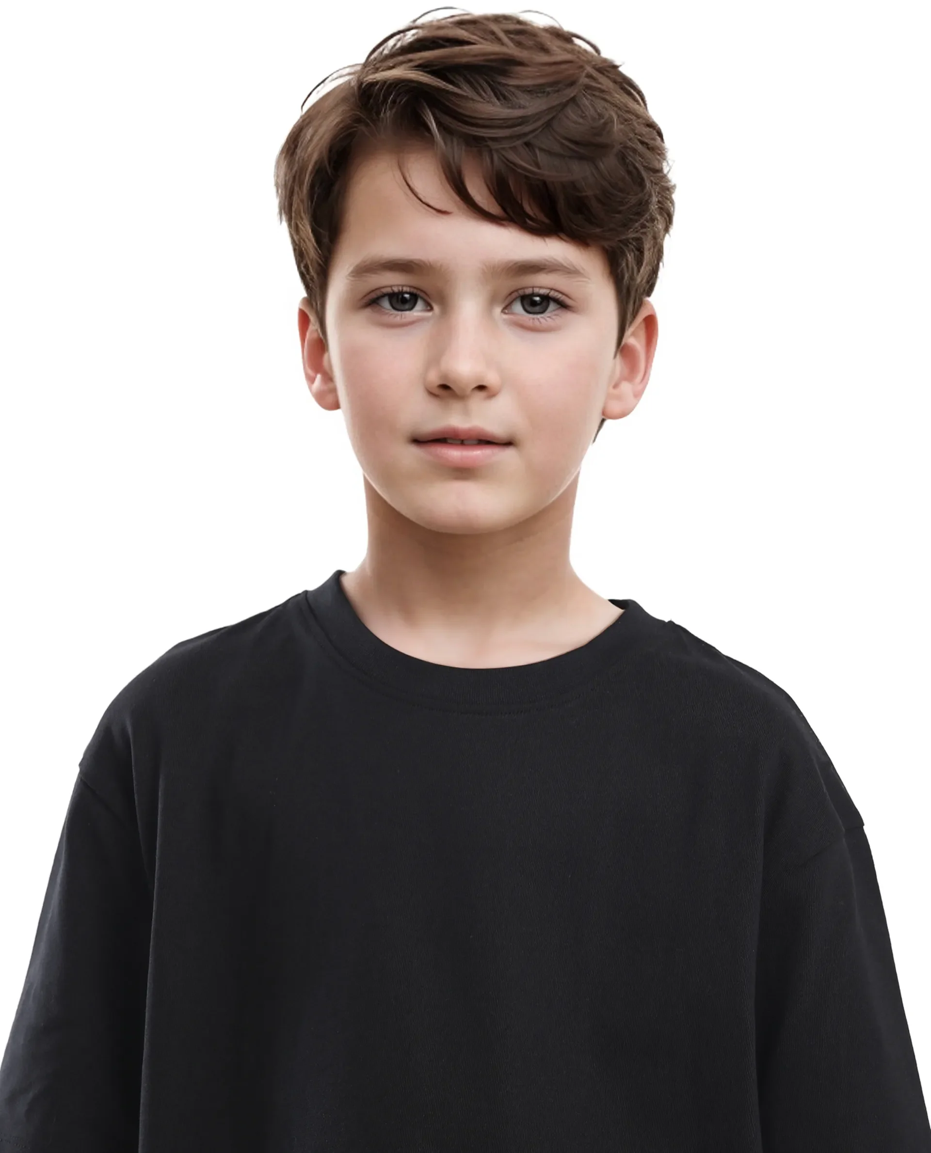 Rare Ones Kids Tiy Black Cotton Graphic Print Slip-On Oversized Fit T-Shirt - Image 4