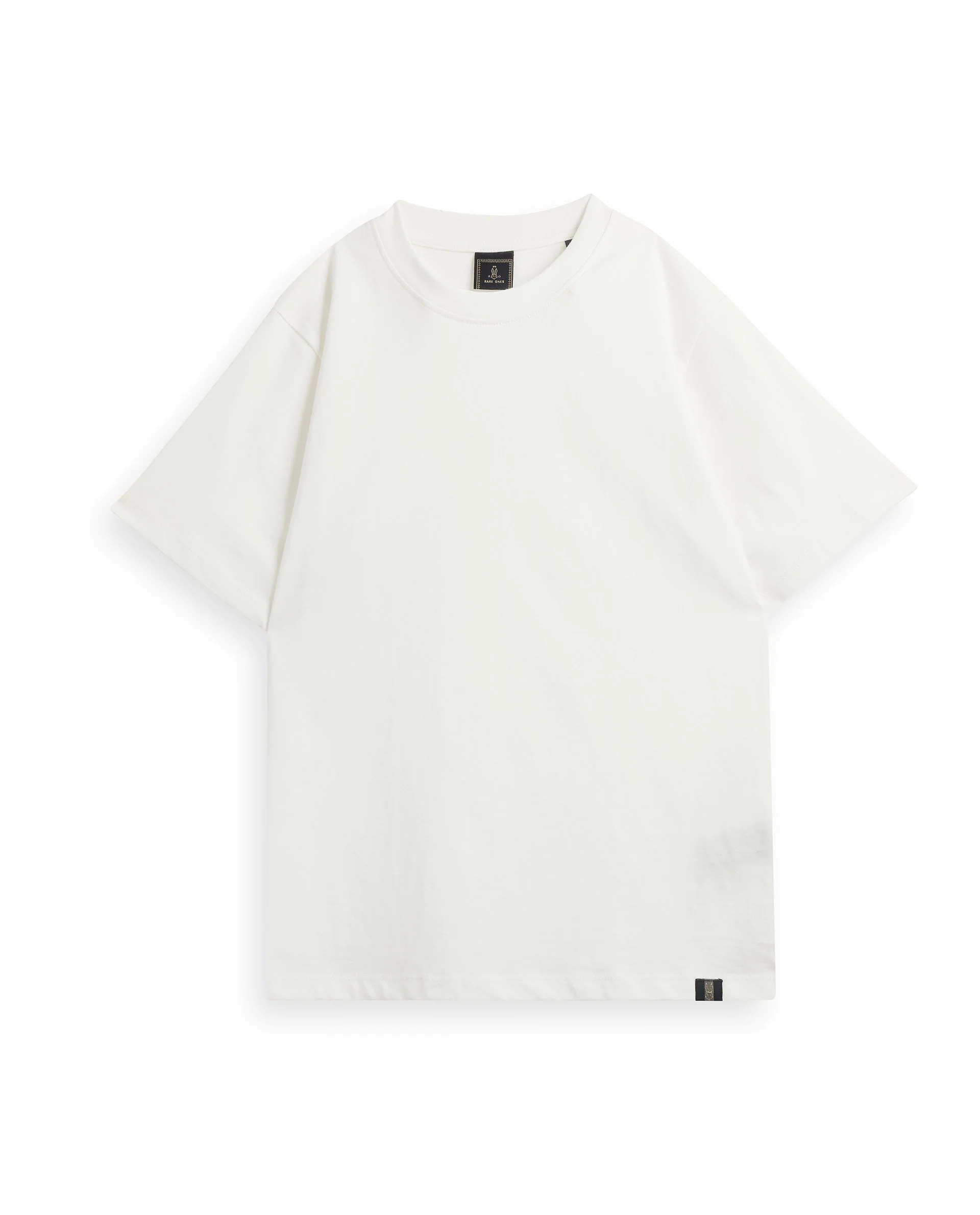Rare Ones Kids Trio-3 Offwhite, Grey Melange, Navy Cotton Half Sleeve Plain Slip-On Closure Regular Fit T-Shirts (Pack Of 3) - Image 3