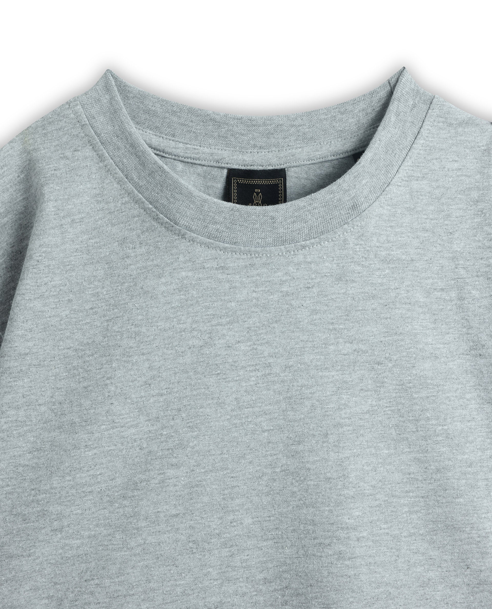 Rare Ones Kids Trio-3 Offwhite, Grey Melange, Navy Cotton Half Sleeve Plain Slip-On Closure Regular Fit T-Shirts (Pack Of 3) - Image 5