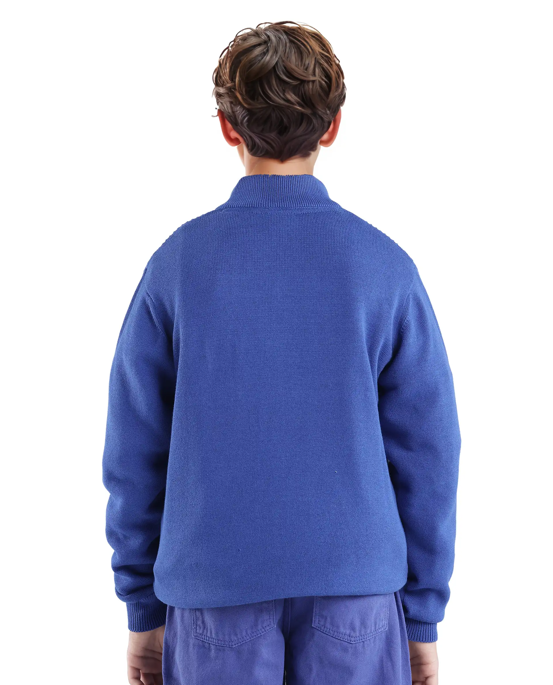 Rare Ones Kids Tron Blue Cotton Full Sleeve Zipper Regular Fit Sweater - Image 10