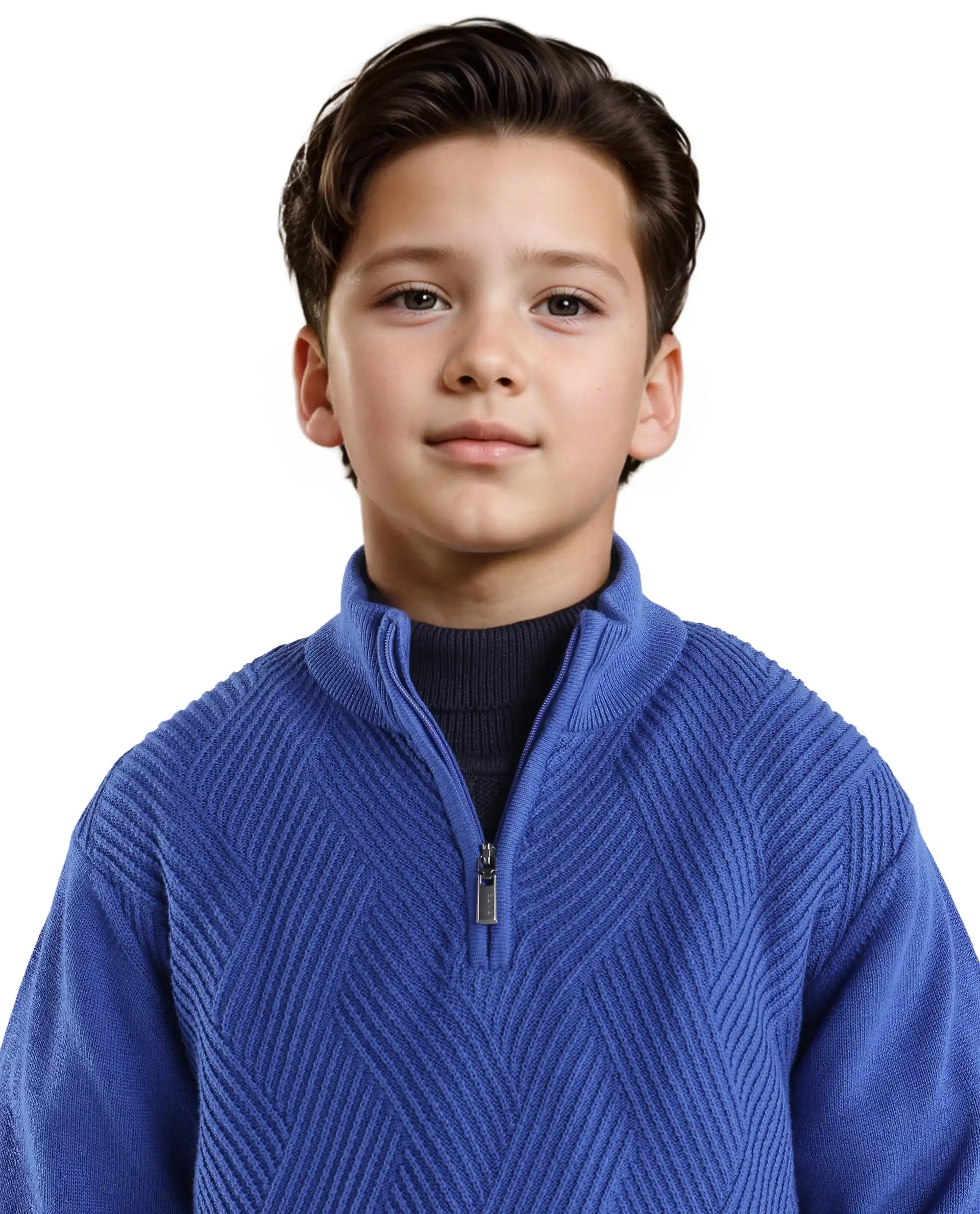 Rare Ones Kids Tron Blue Cotton Full Sleeve Zipper Regular Fit Sweater - Image 2