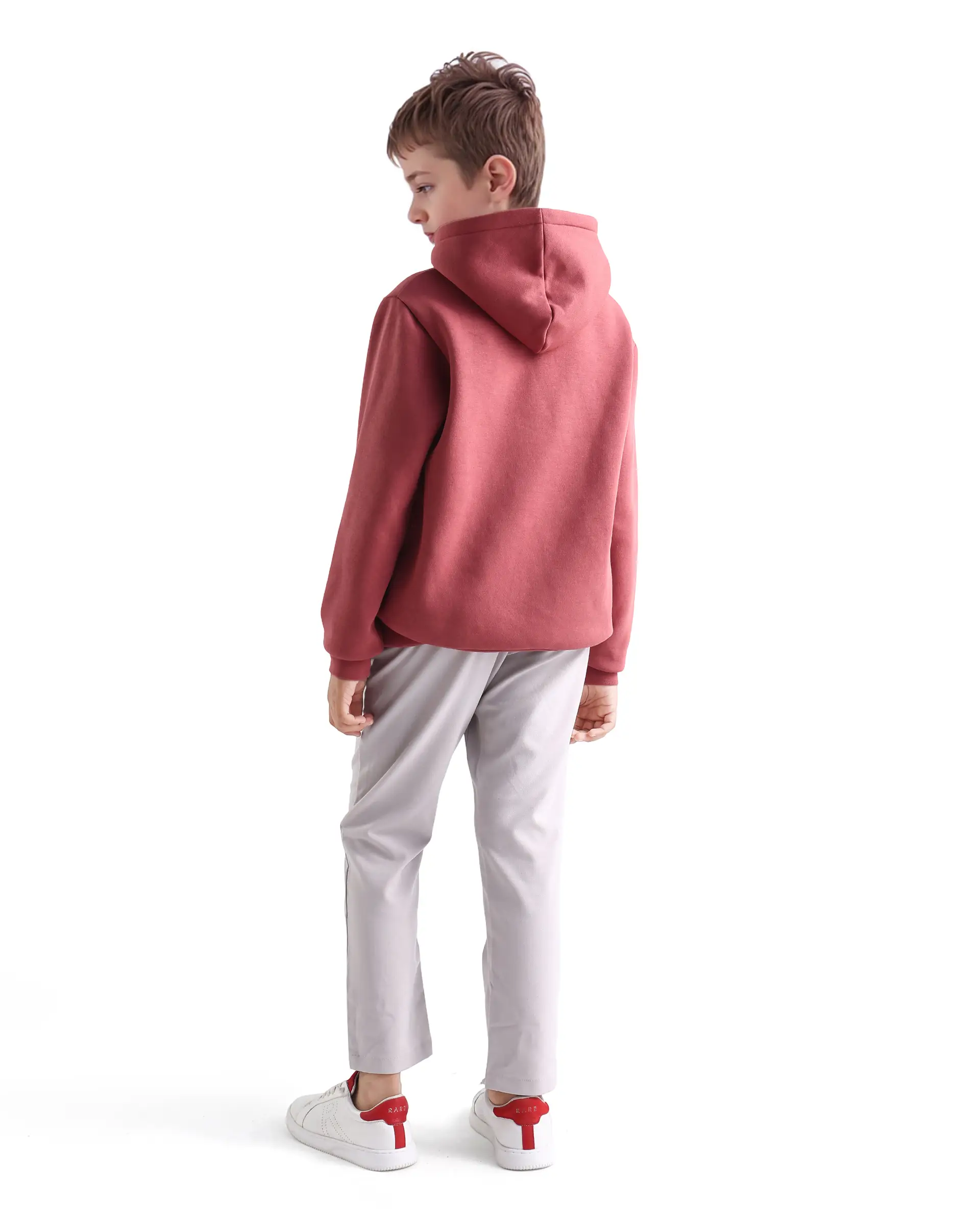 Rare Ones Kids Trove Light Beige Polyester Blend Regular Fit Solid Trouser - Image 7