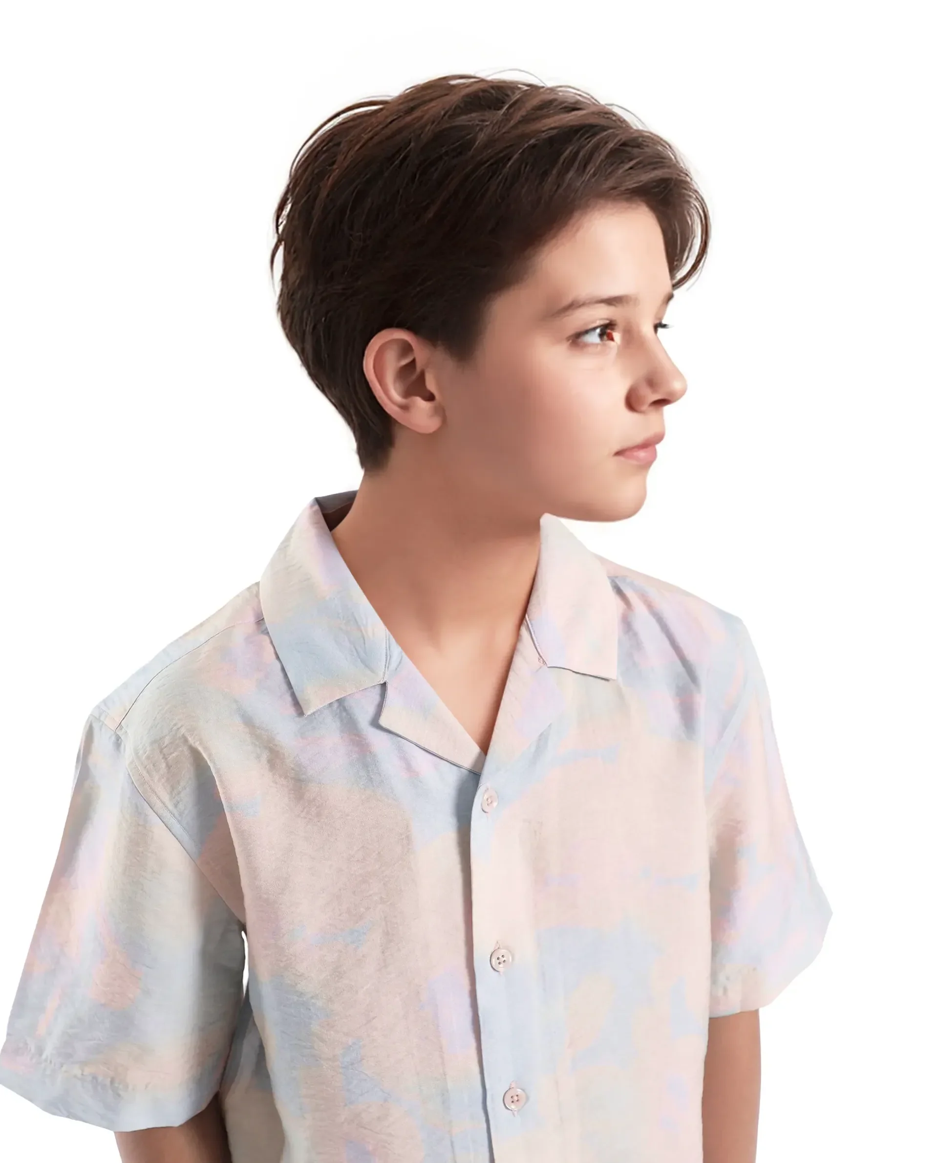 Rare Ones Kids Tugi-K Light Purple Viscose Blend Printed Button Closure Regular Fit Shirt - Image 2