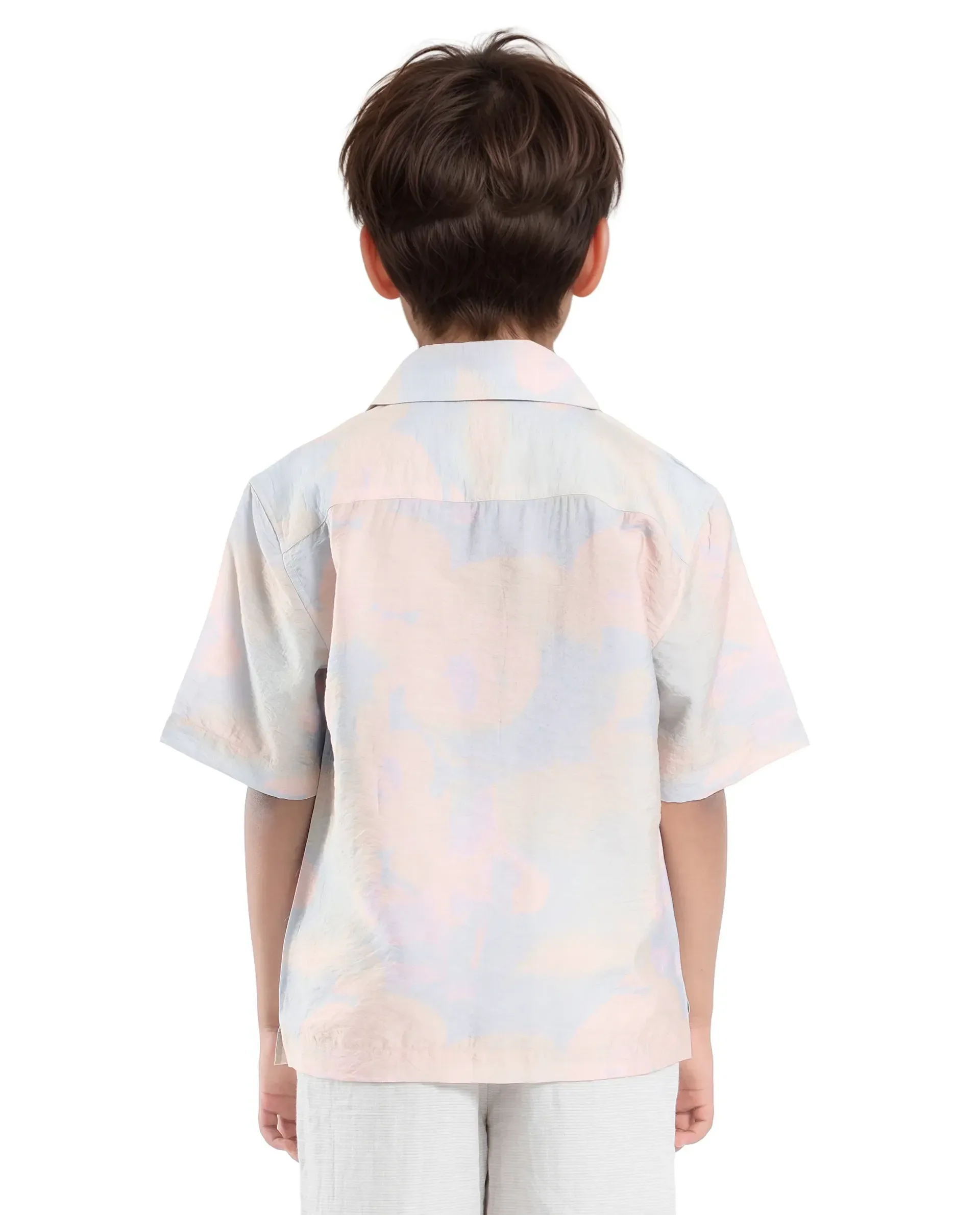 Rare Ones Kids Tugi-K Light Purple Viscose Blend Printed Button Closure Regular Fit Shirt - Image 6
