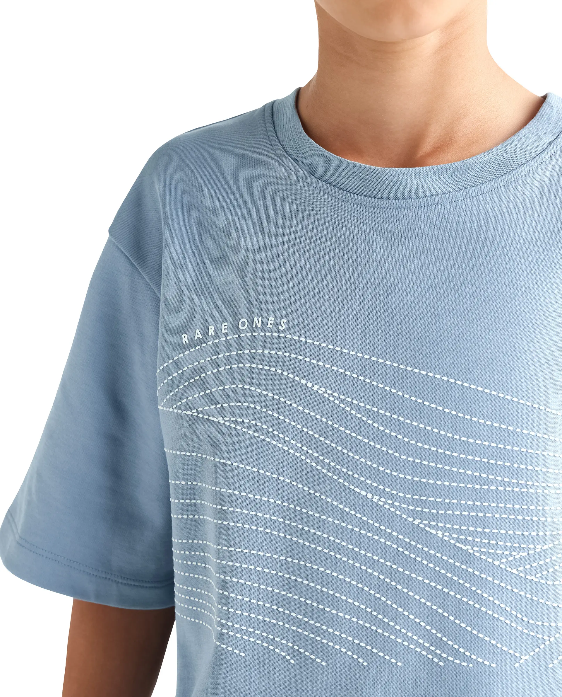 Rare Ones Kids Vint-K Blue Cotton Half Sleeve Graphic Print Slip-On Closure Regular Fit T-Shirt - Image 4