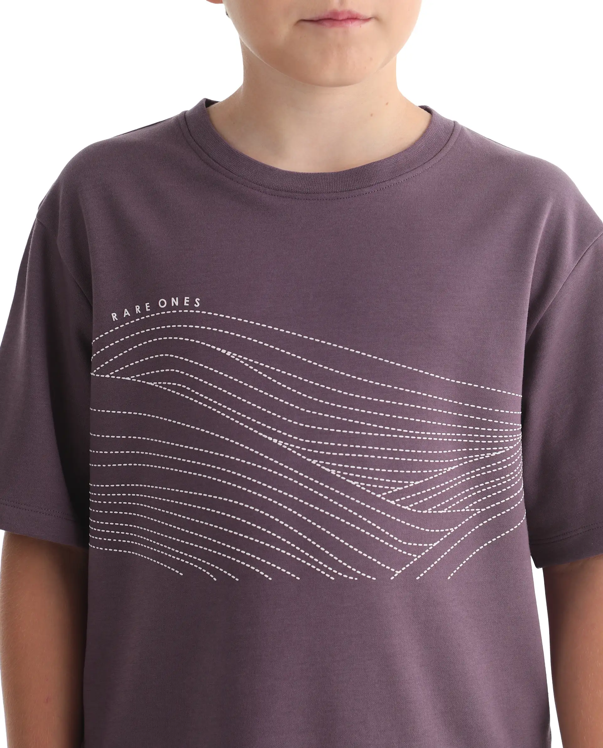 Rare Ones Kids Vint-K Dusky Pink Cotton Solid Slip-On Regular Fit T-Shirt - Image 4