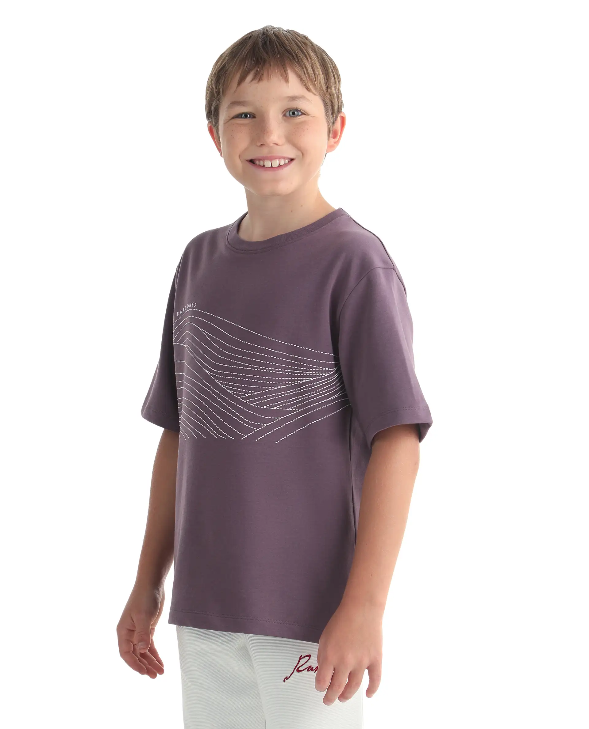Rare Ones Kids Vint-K Dusky Pink Cotton Solid Slip-On Regular Fit T-Shirt - Image 6