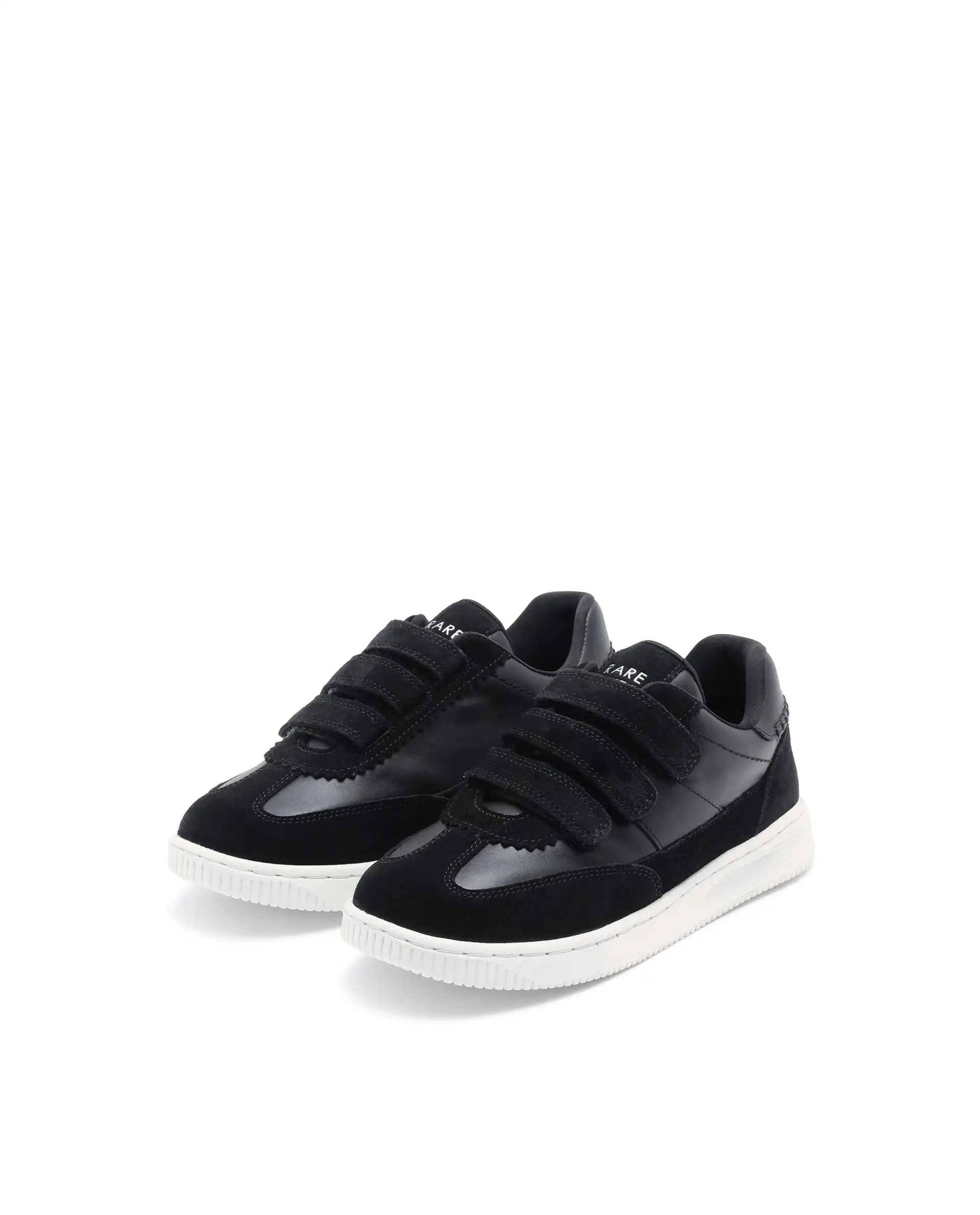 Rare Ones Kids Walc Black Leather Riptape Fastening Sneaker - Image 3