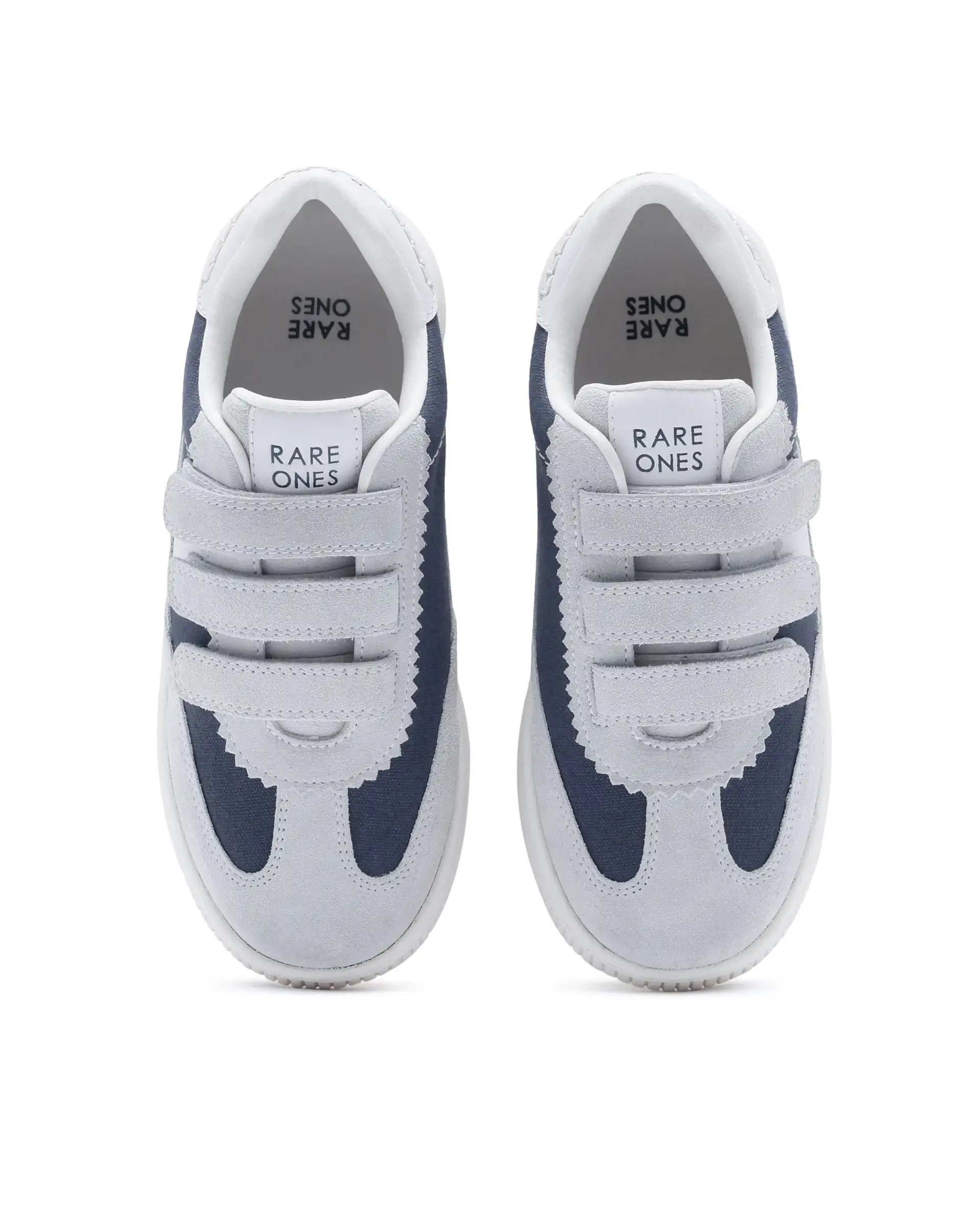 Rare Ones Kids Walc Navy Leather Riptape Fastening Sneaker - Image 4