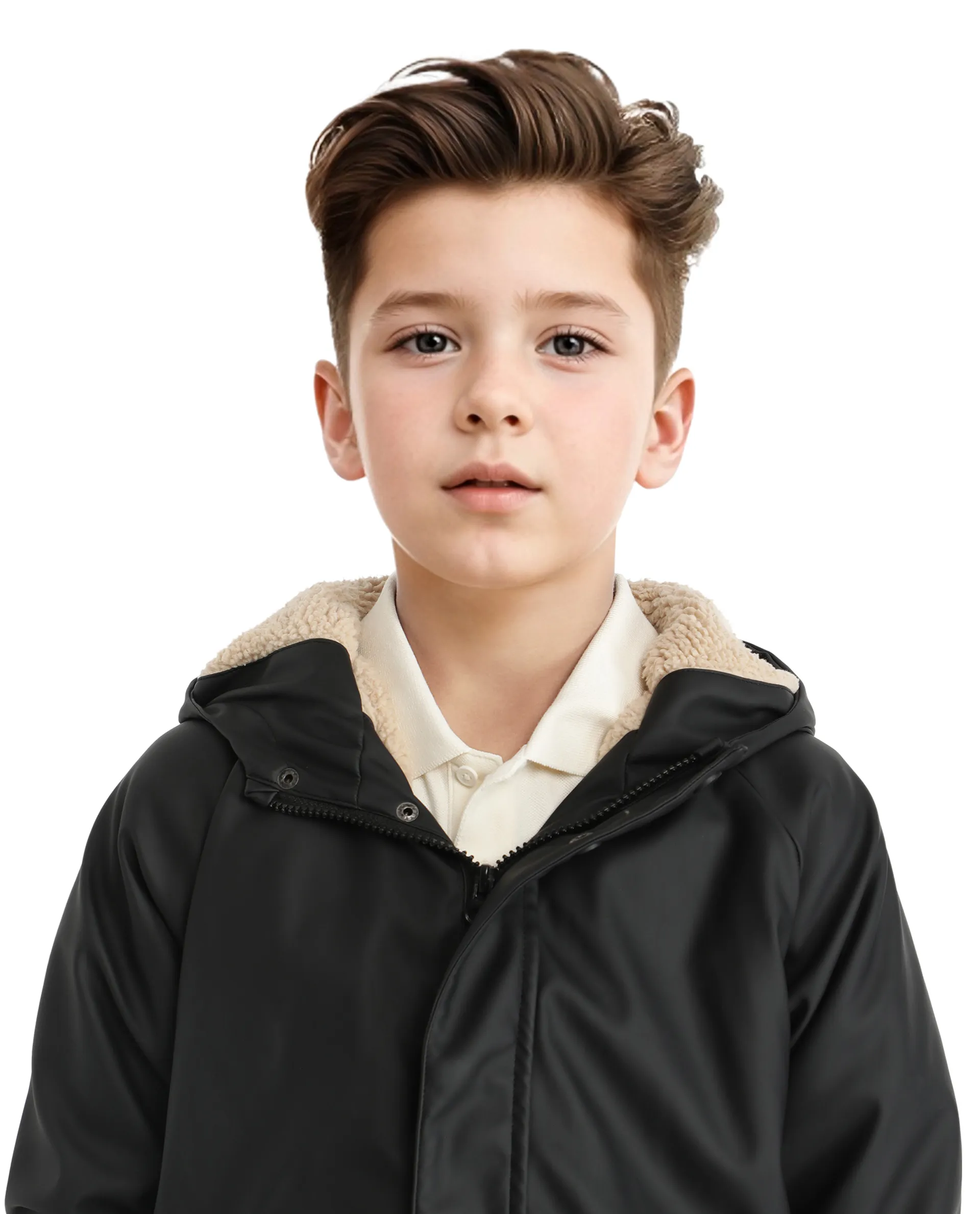 Rare Ones Kids Wrick Black Polyester Full Sleeve Solid Jacket - Image 4