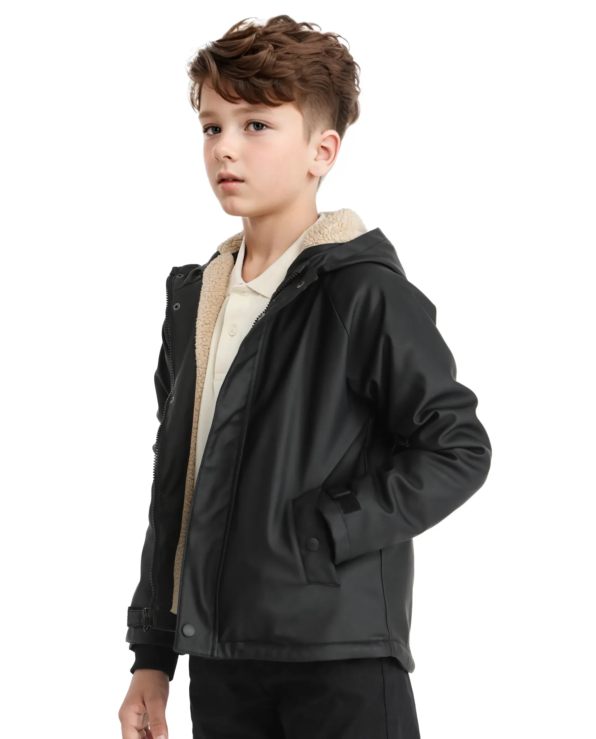 Rare Ones Kids Wrick Black Polyester Full Sleeve Solid Jacket - Image 8