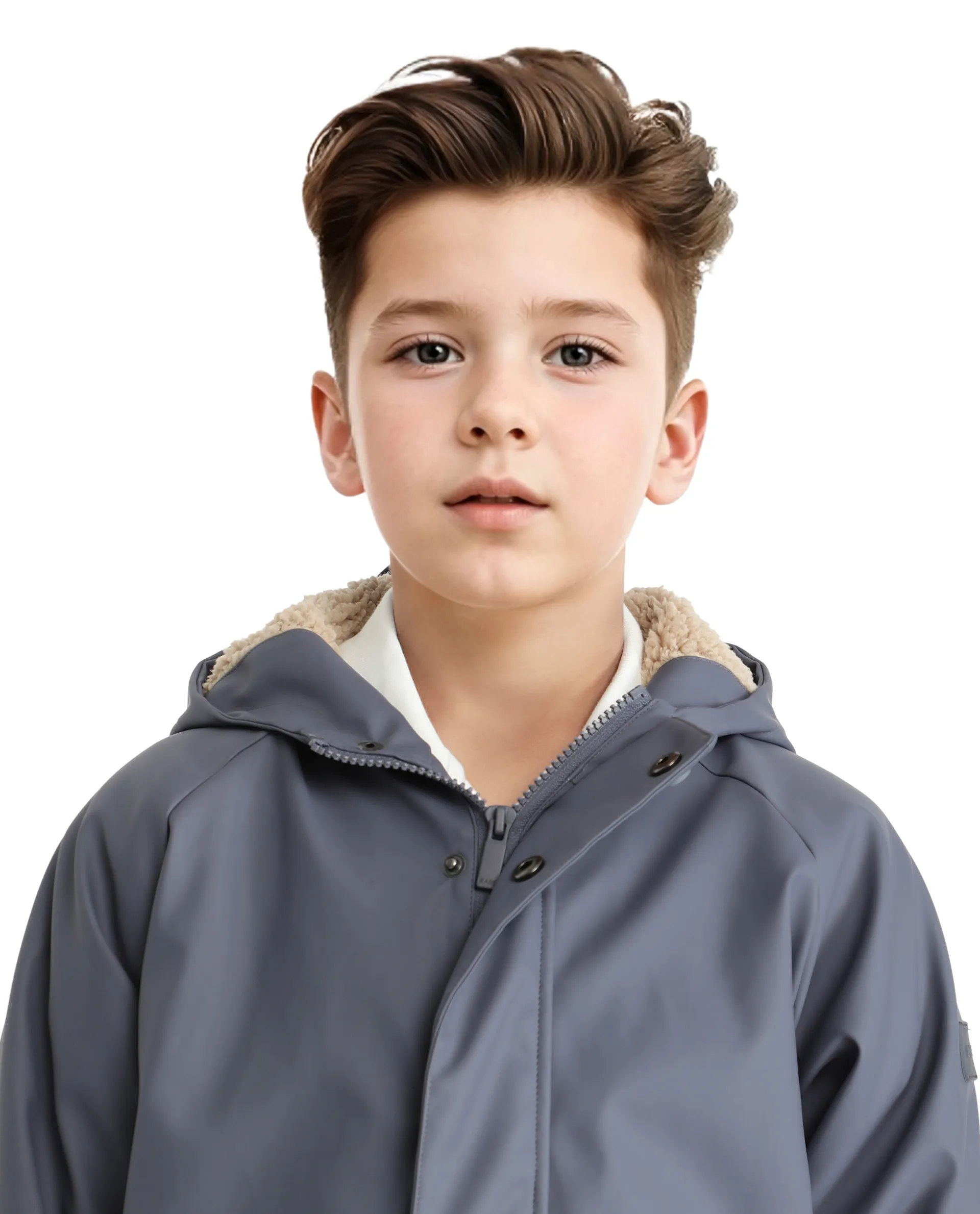 Rare Ones Kids Wrick Navy Polyester Full Sleeve Solid Jacket - Image 4
