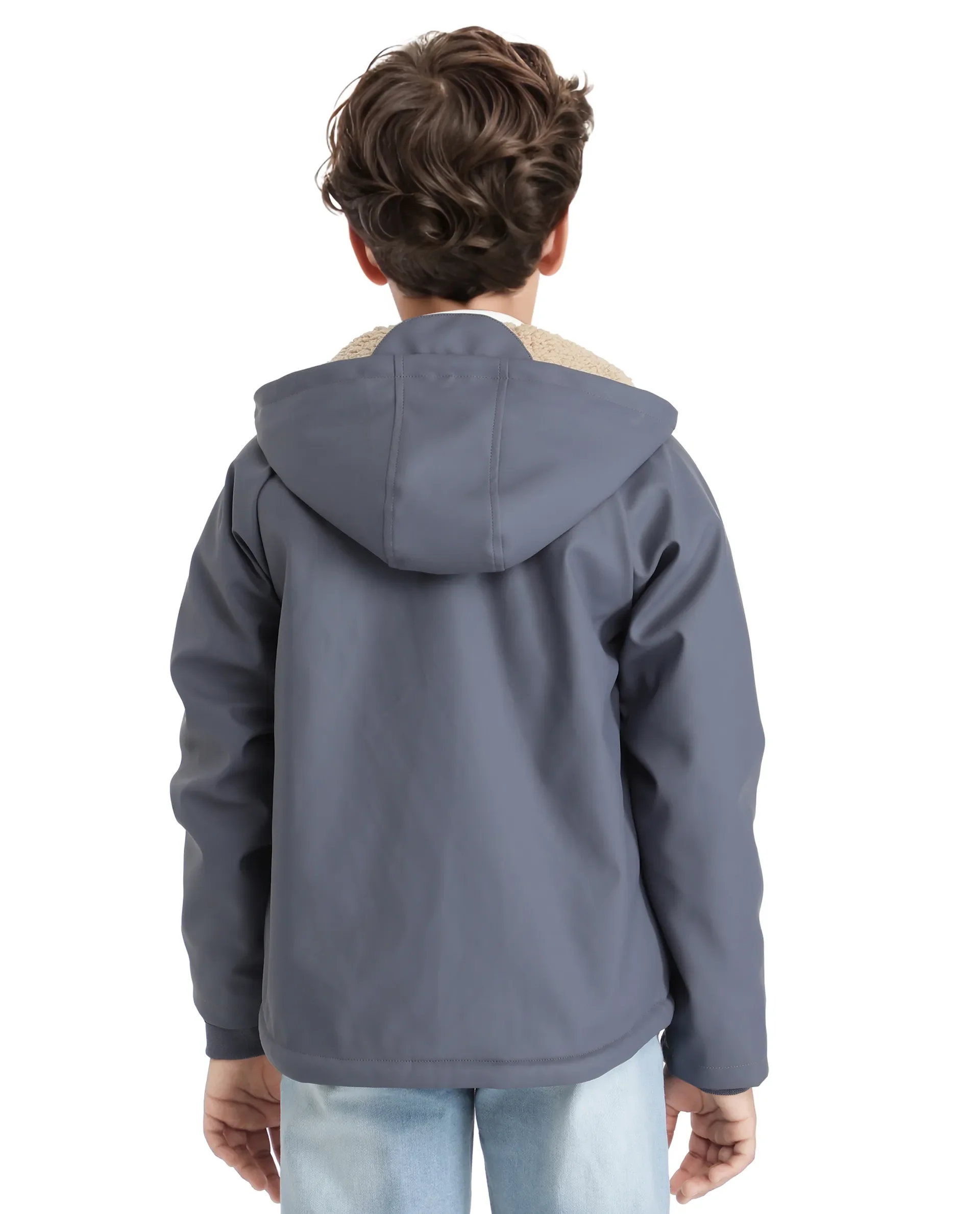 Rare Ones Kids Wrick Navy Polyester Full Sleeve Solid Jacket - Image 8