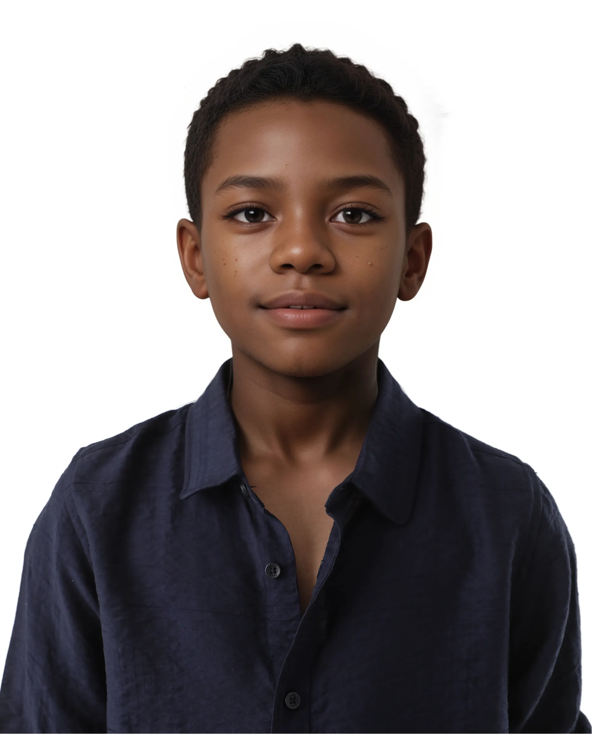 Rare Ones Kids Yard Navy Viscose Blend Full Sleeve Button Solid Regular Fit Shirt - Image 4