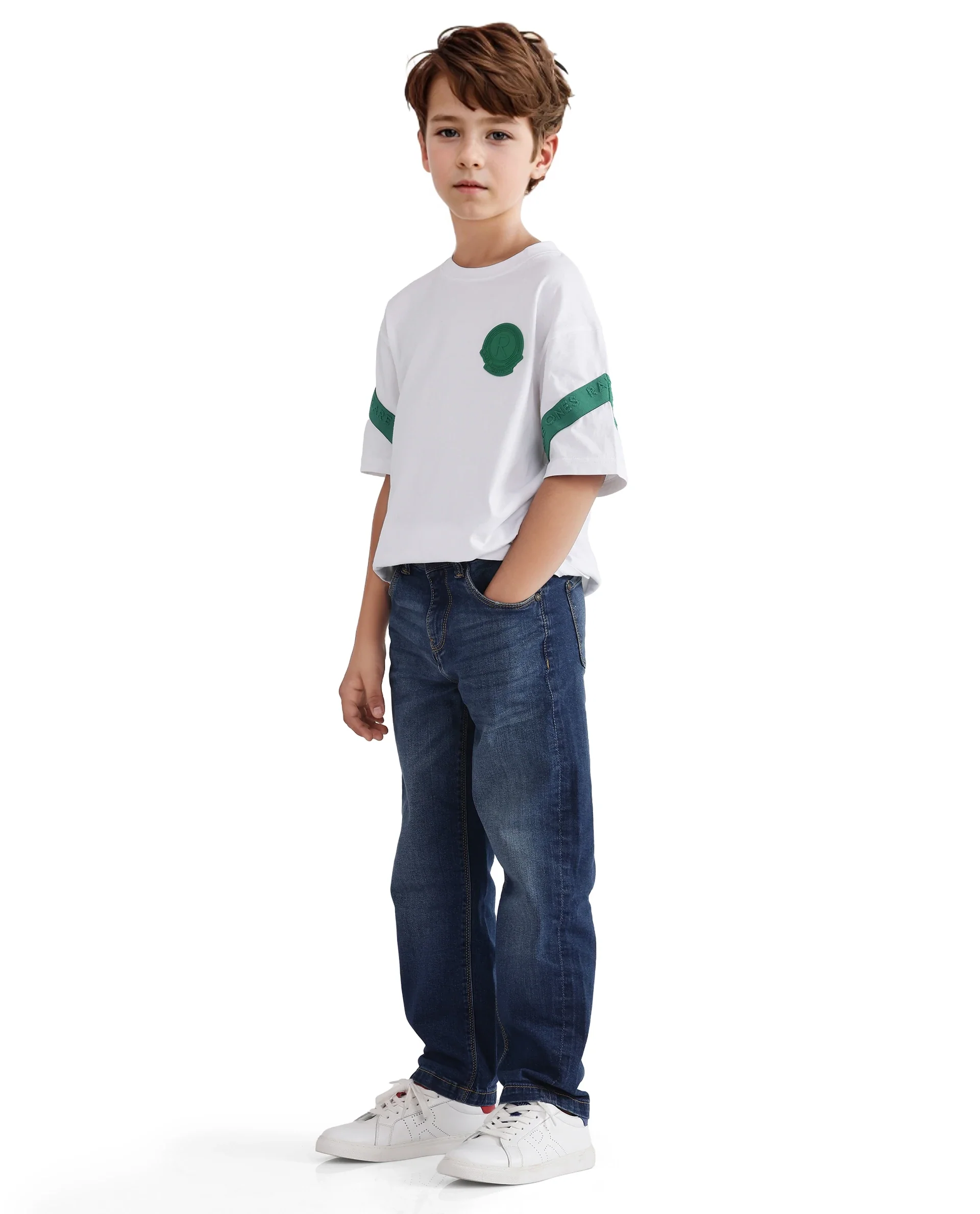 Rare Ones Kids Yosh Dark Blue Solid Denim Pant - Image 5