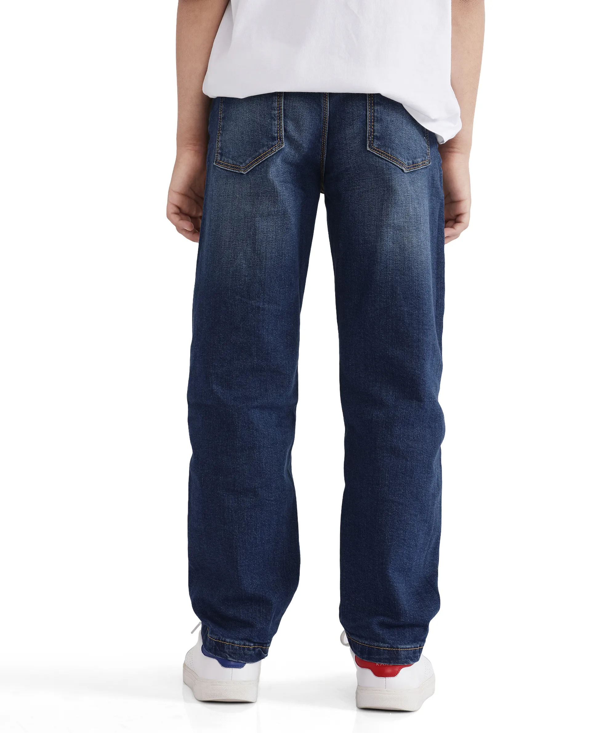 Rare Ones Kids Yosh Dark Blue Solid Denim Pant - Image 8
