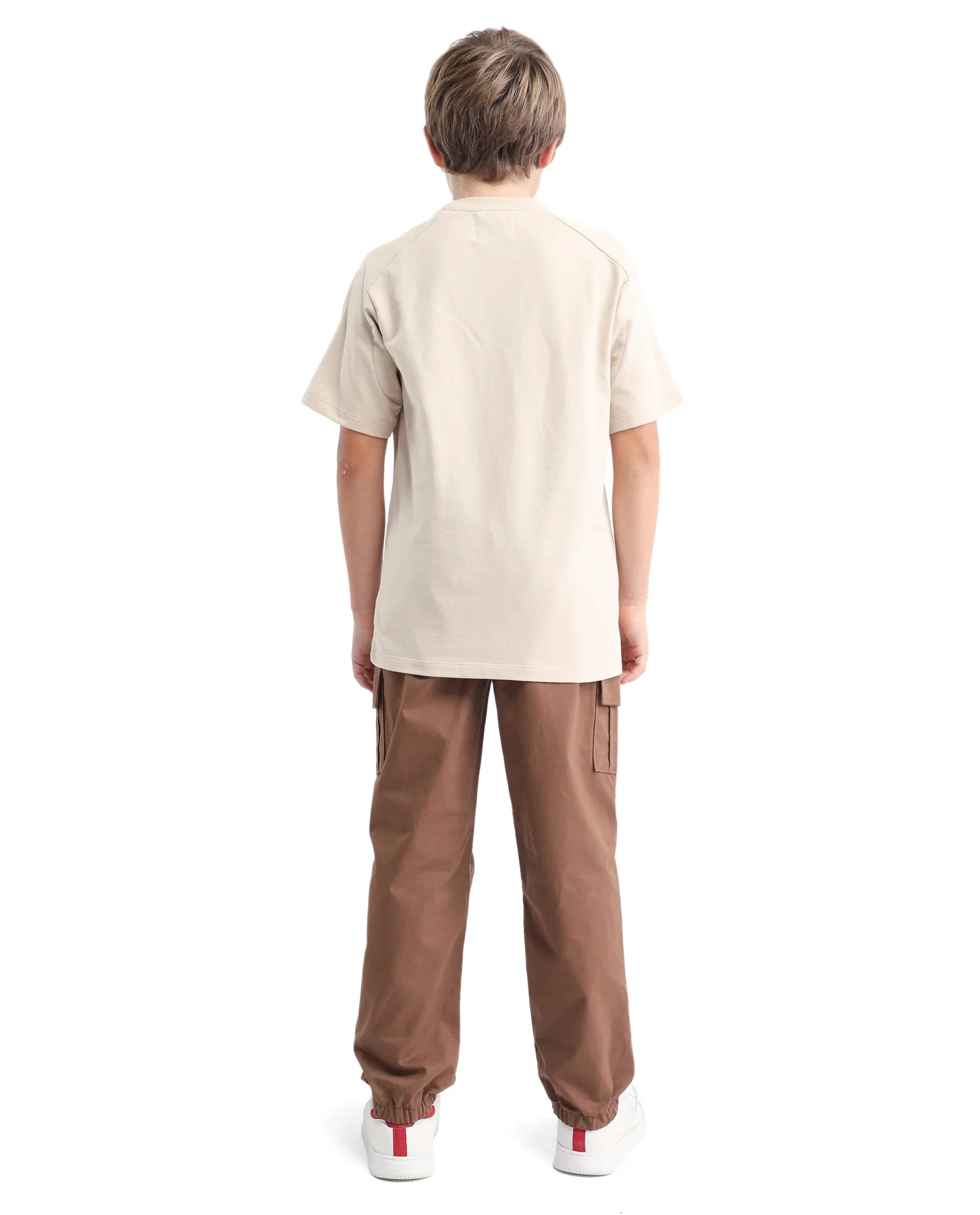 Rare Ones Kids Zash Brown Cotton Solid Button & Zip Closure Regular Fit Trouser - Image 7