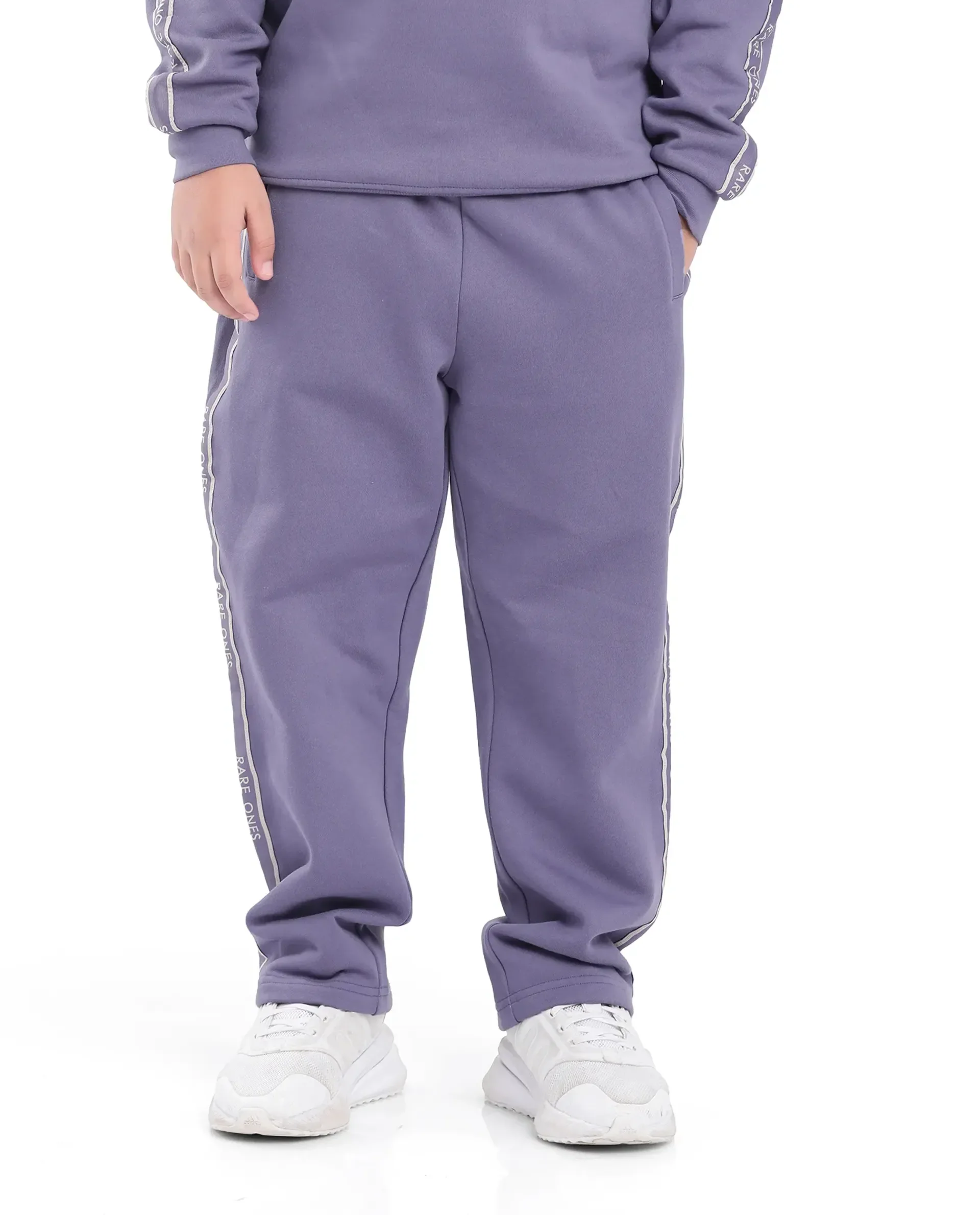 Rare Ones Kids Zeto Light Purple Cotton Poly Applique Drawstring Closure Trackpant - Image 2