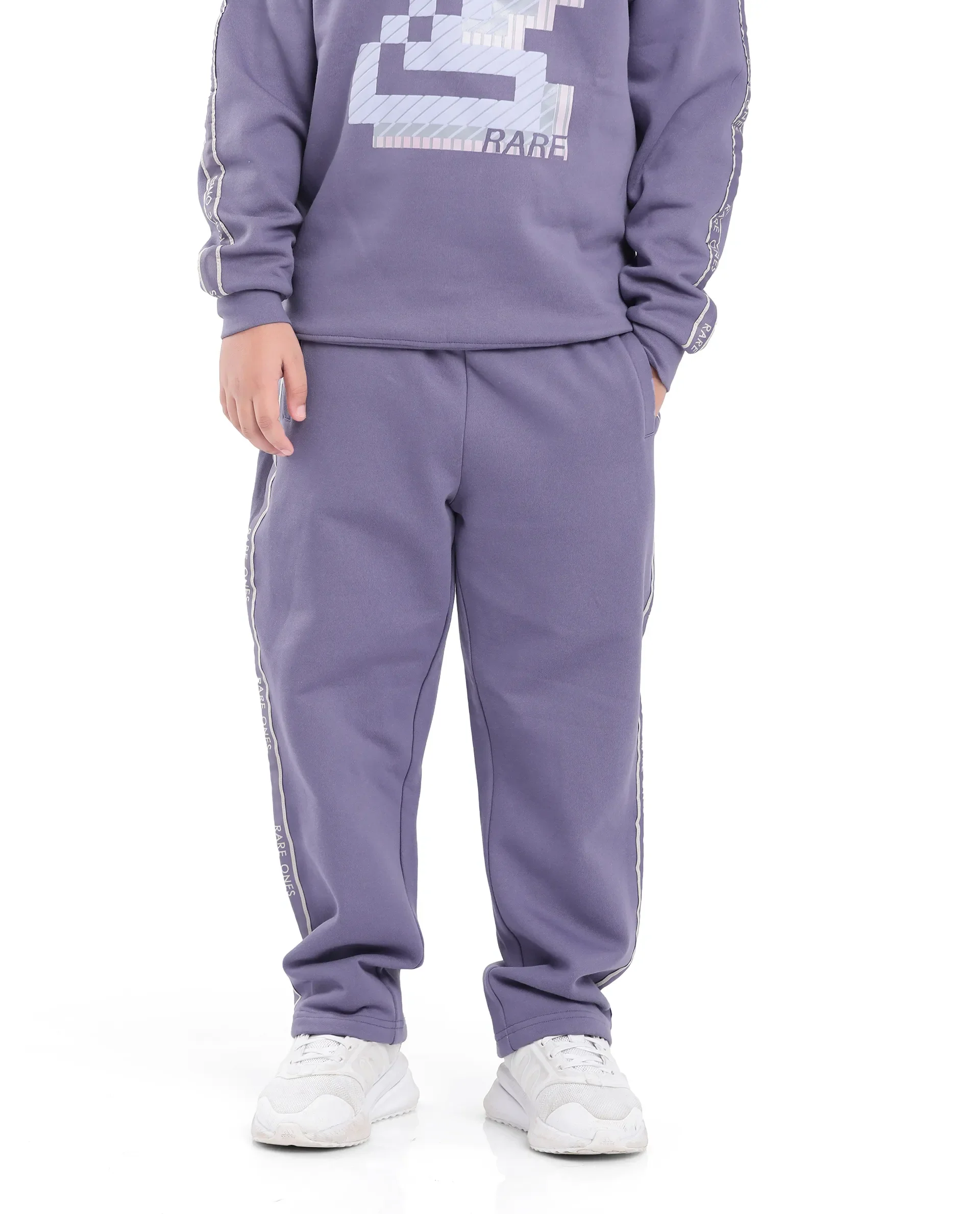 Rare Ones Kids Zeto Light Purple Cotton Poly Applique Drawstring Closure Trackpant - Image 7