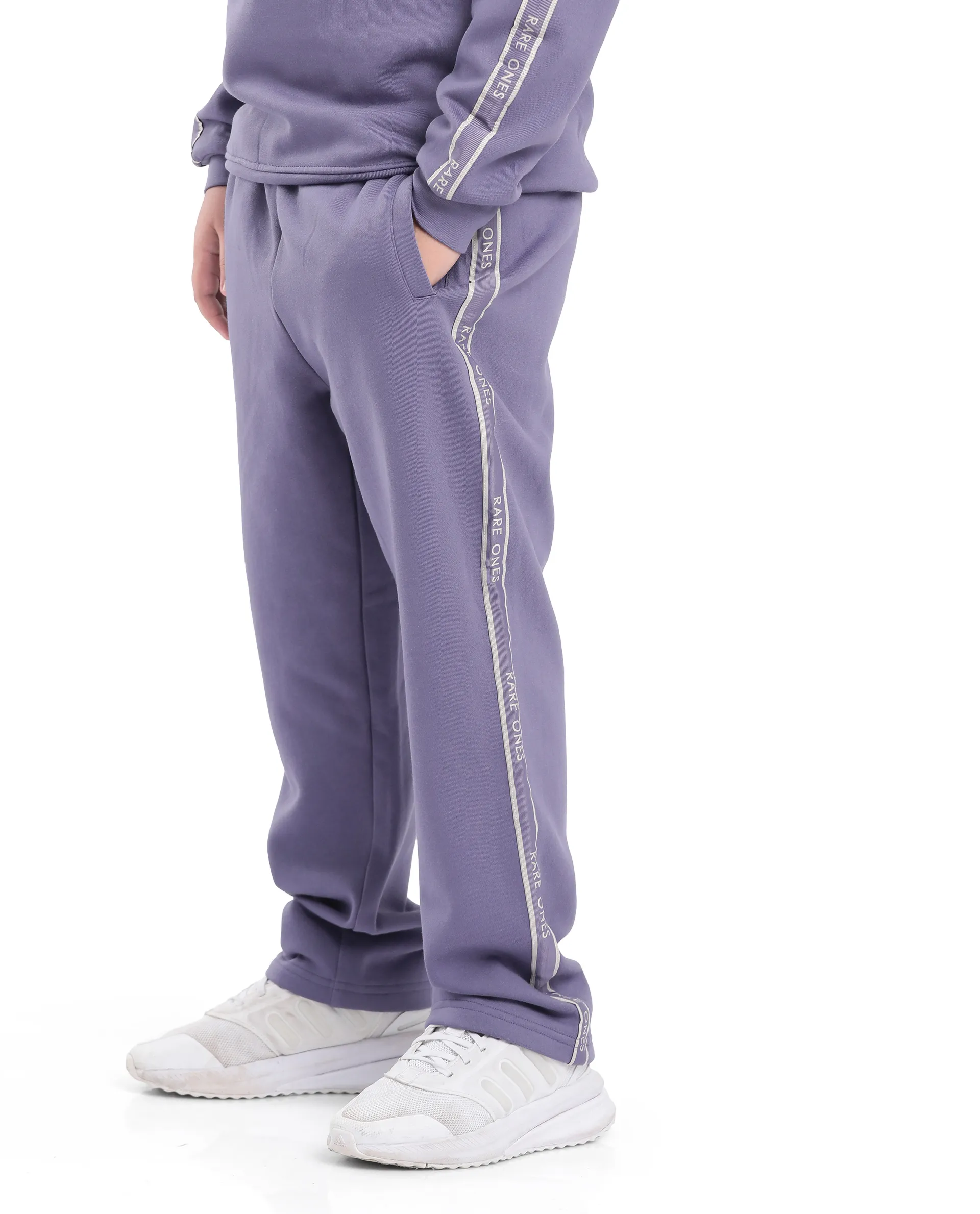 Rare Ones Kids Zeto Light Purple Cotton Poly Applique Drawstring Closure Trackpant - Image 8