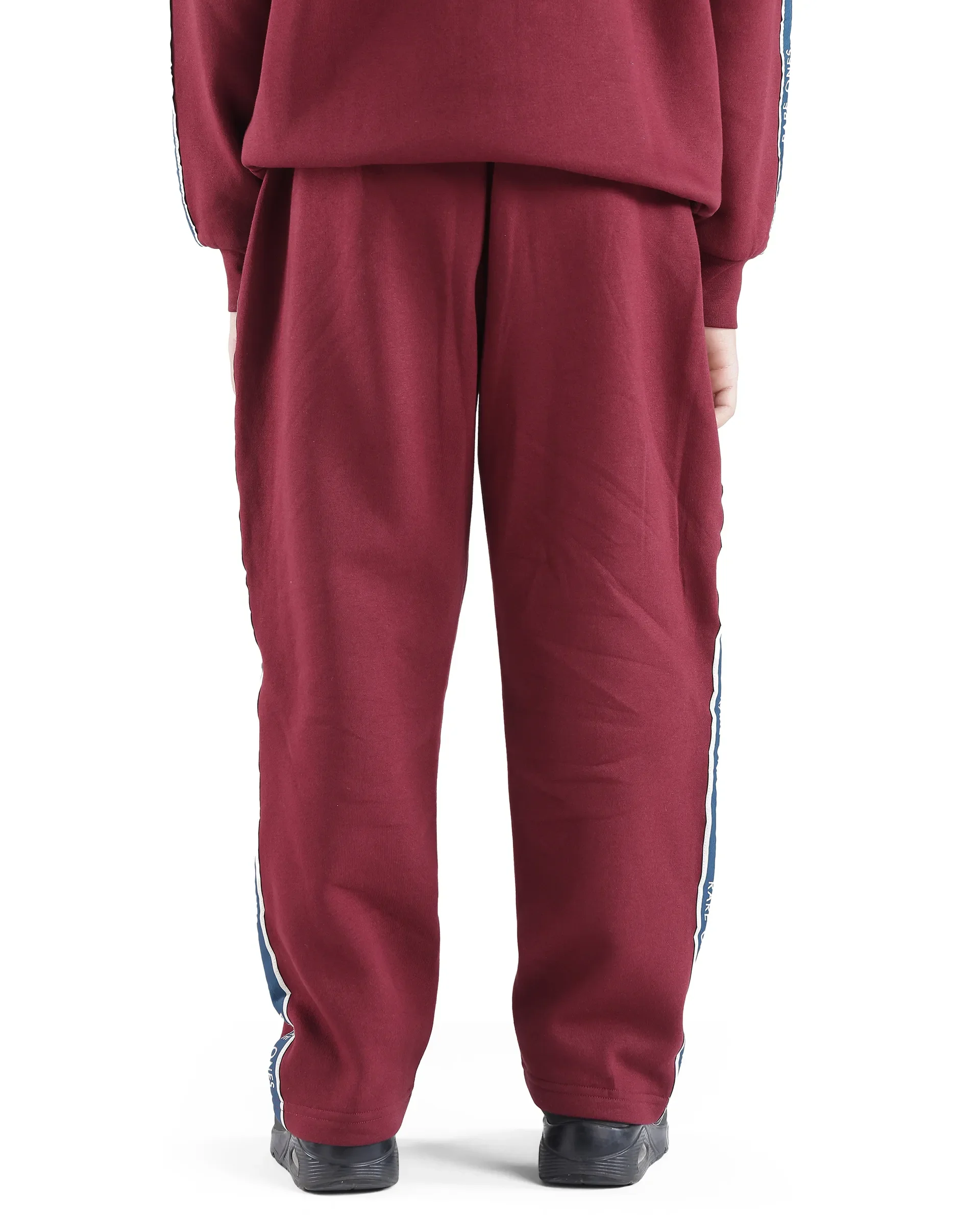 Rare Ones Kids Zeto Maroon Cotton Poly Applique Drawstring Closure Trackpant - Image 6