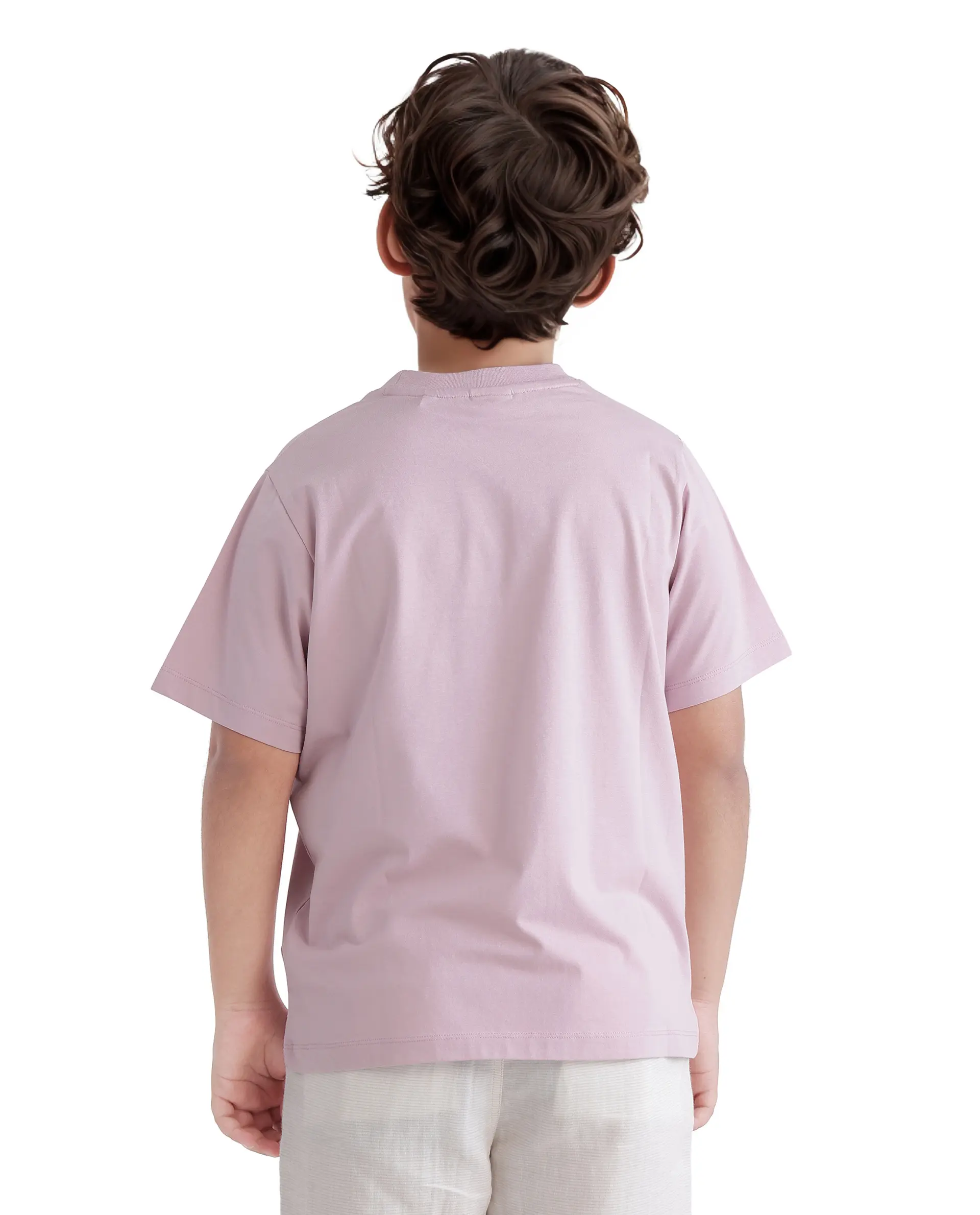 Rare Ones Kids Zeus Dusky Pink Cotton Blend Short Sleeve Crew Neck Print T-Shirt - Image 7