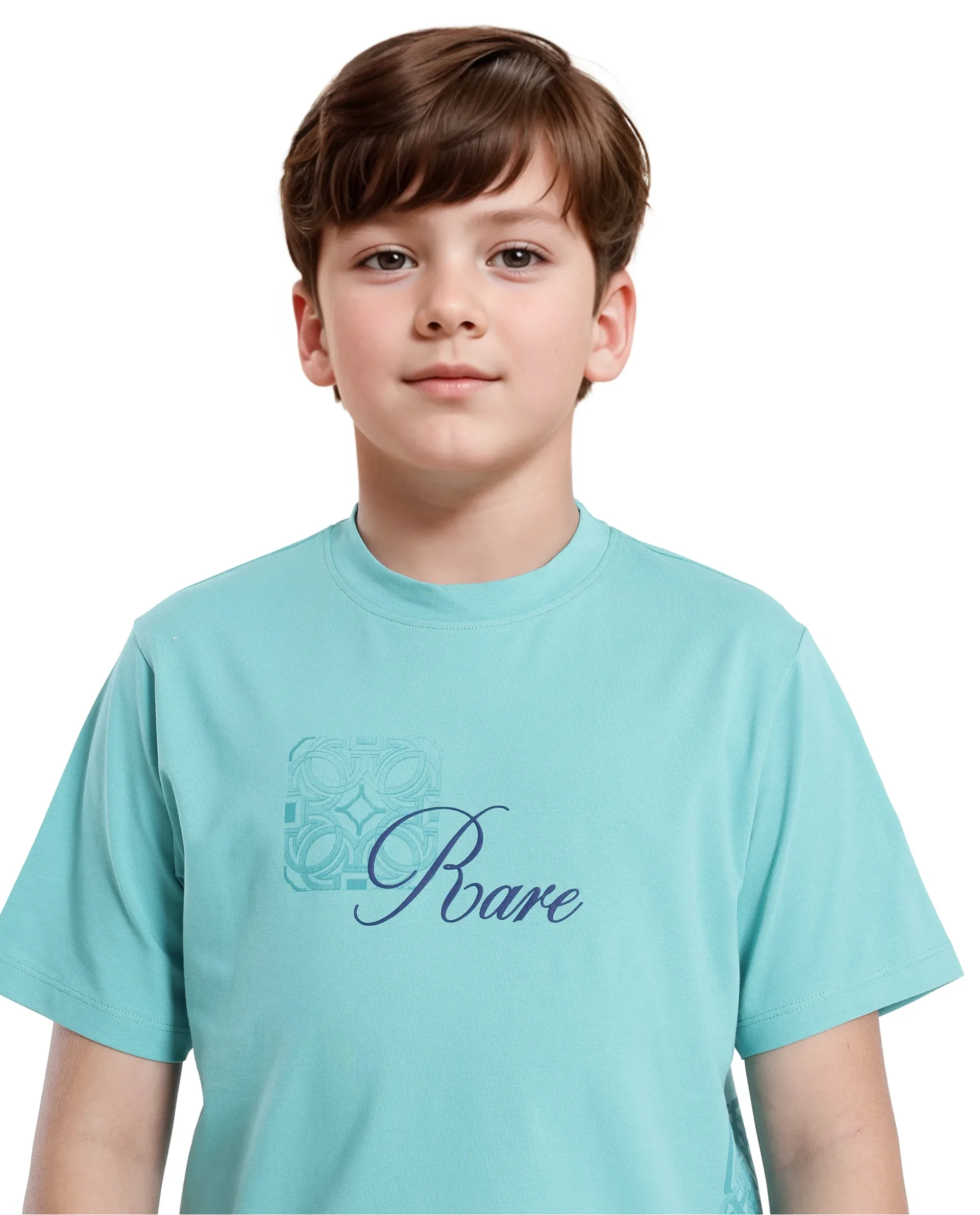 Rare Ones Kids Zilos Light Green Cotton Short Sleeve Crew Neck Print T-Shirt - Image 5