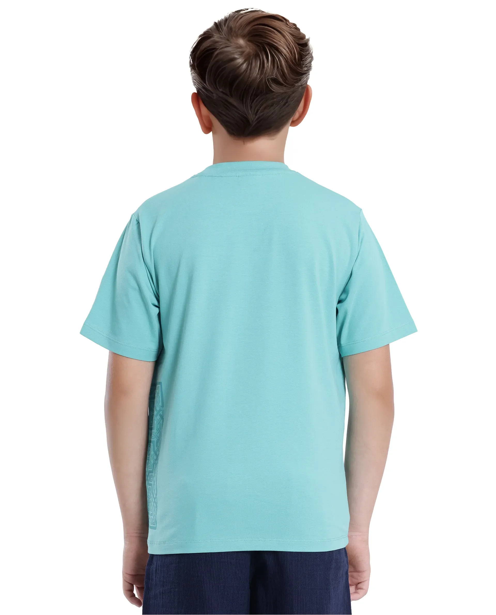 Rare Ones Kids Zilos Light Green Cotton Short Sleeve Crew Neck Print T-Shirt - Image 8