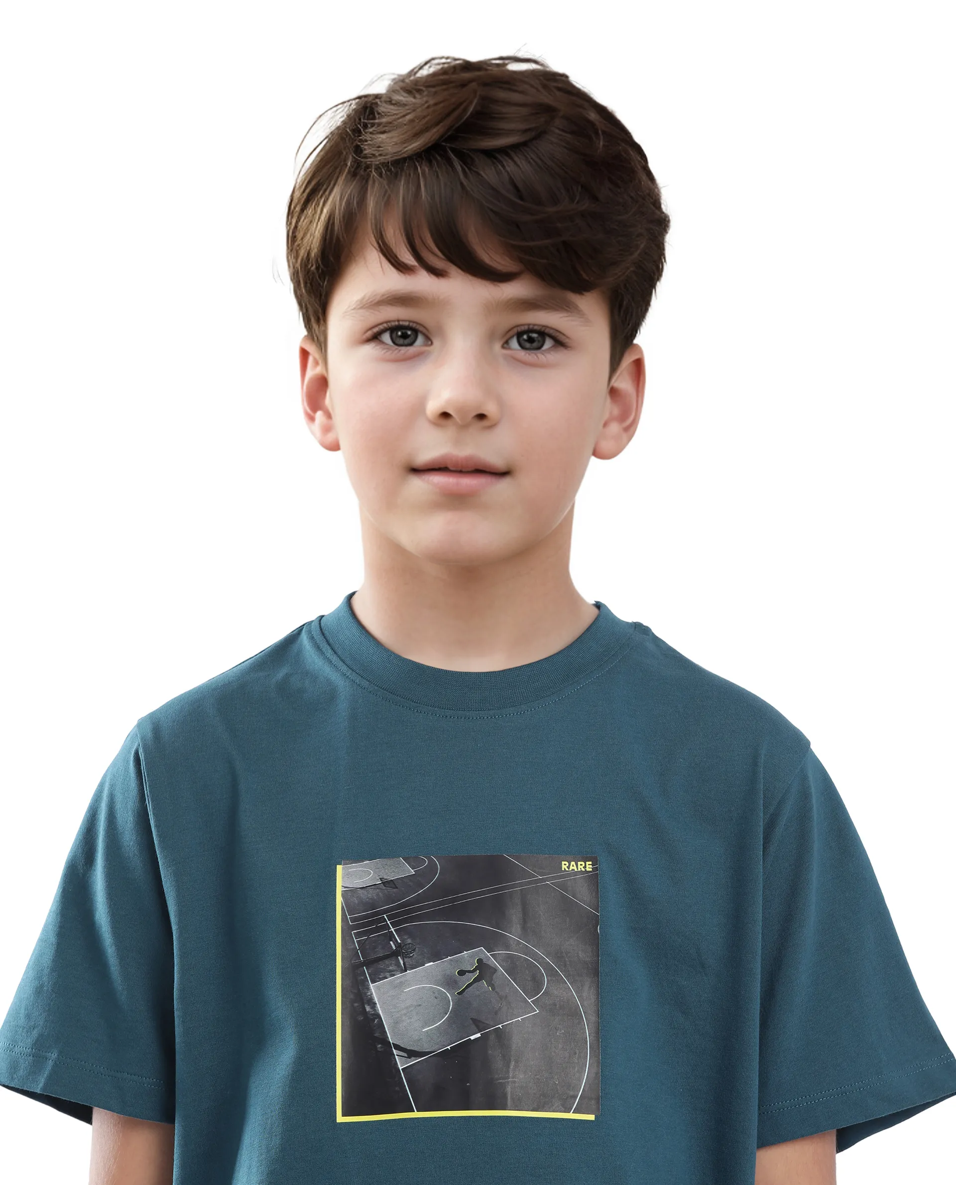 Rare Ones Kids Zion Blue Cotton Half Sleeve Graphic Print Slip-On Closure Regular Fit T-Shirt - Image 3