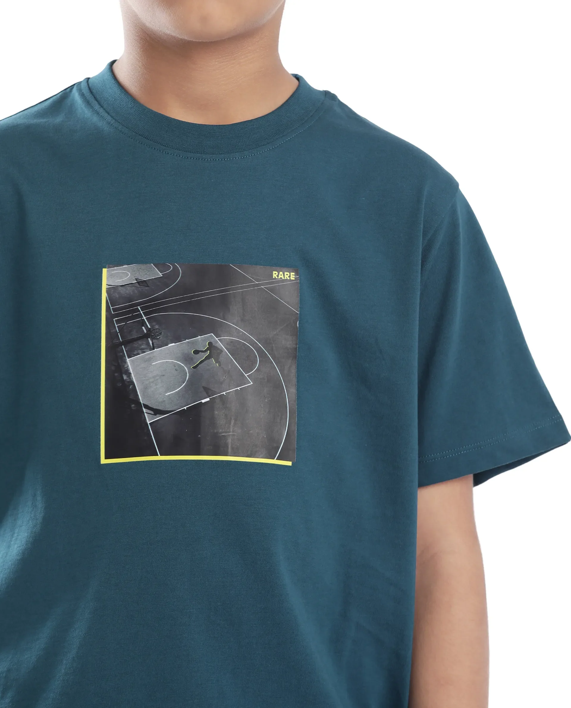 Rare Ones Kids Zion Blue Cotton Half Sleeve Graphic Print Slip-On Closure Regular Fit T-Shirt - Image 4