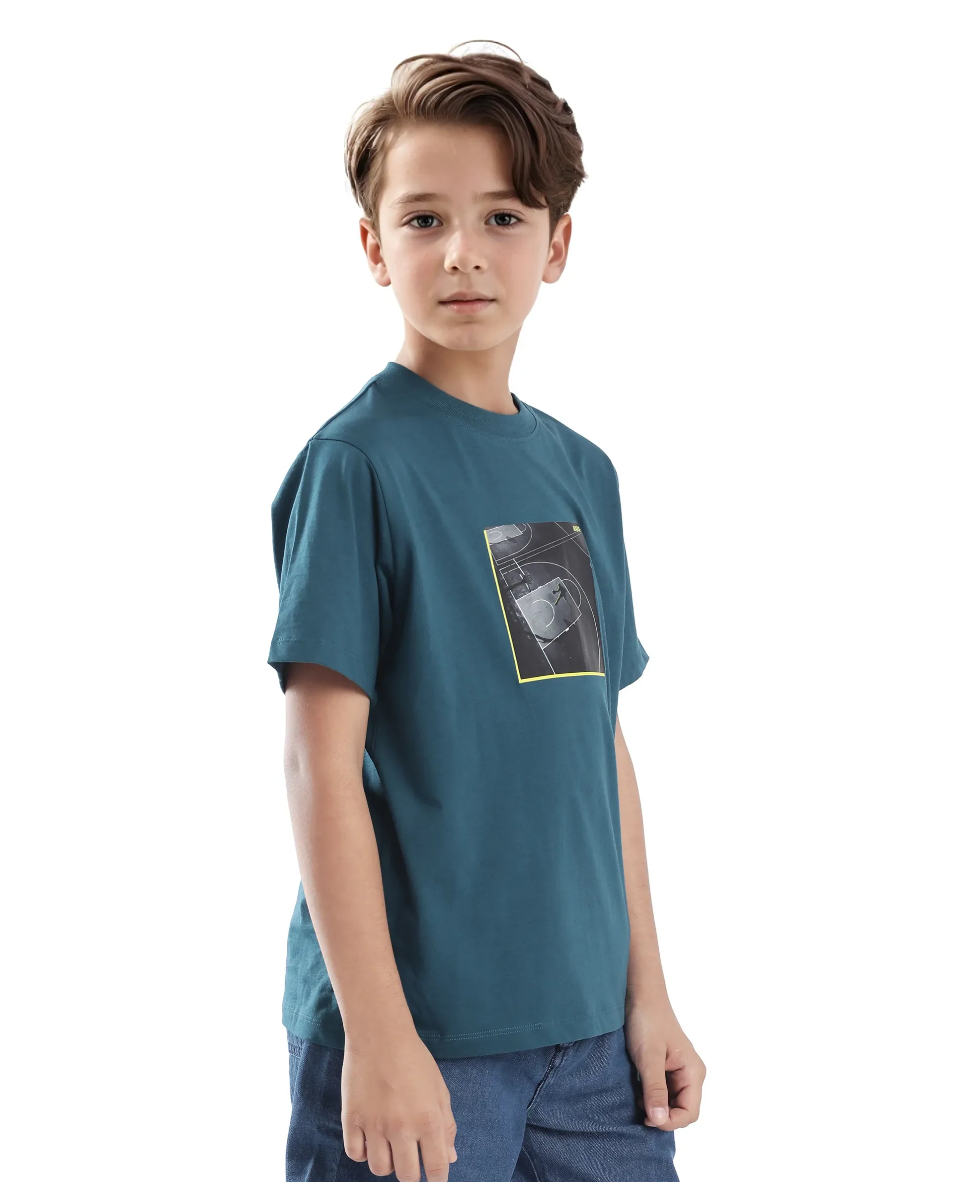 Rare Ones Kids Zion Blue Cotton Half Sleeve Graphic Print Slip-On Closure Regular Fit T-Shirt - Image 8