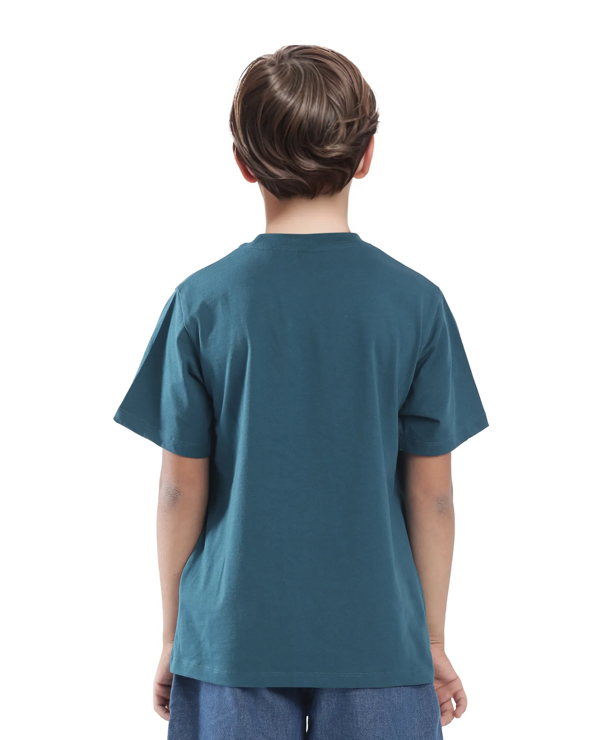 Rare Ones Kids Zion Blue Cotton Half Sleeve Graphic Print Slip-On Closure Regular Fit T-Shirt - Image 9