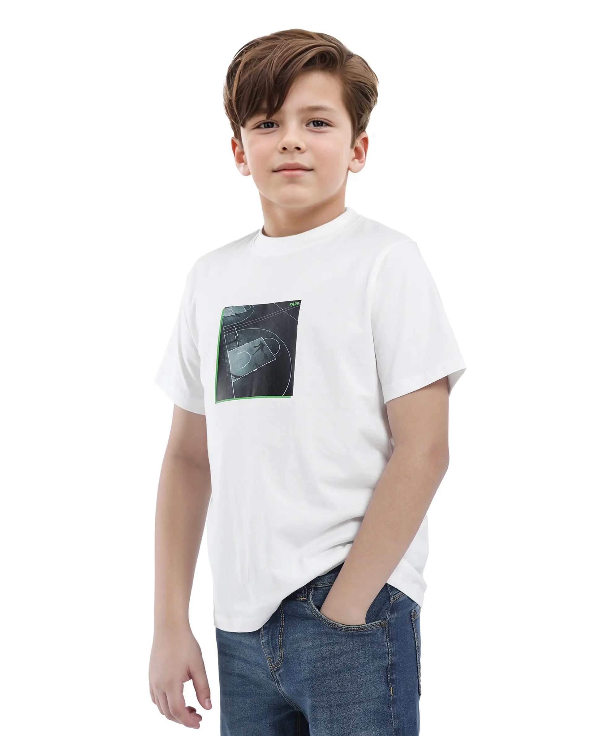 Rare Ones Kids Zion Off White Cotton Half Sleeve Graphic Print Slip-On Closure Regular Fit T-Shirt - Image 6