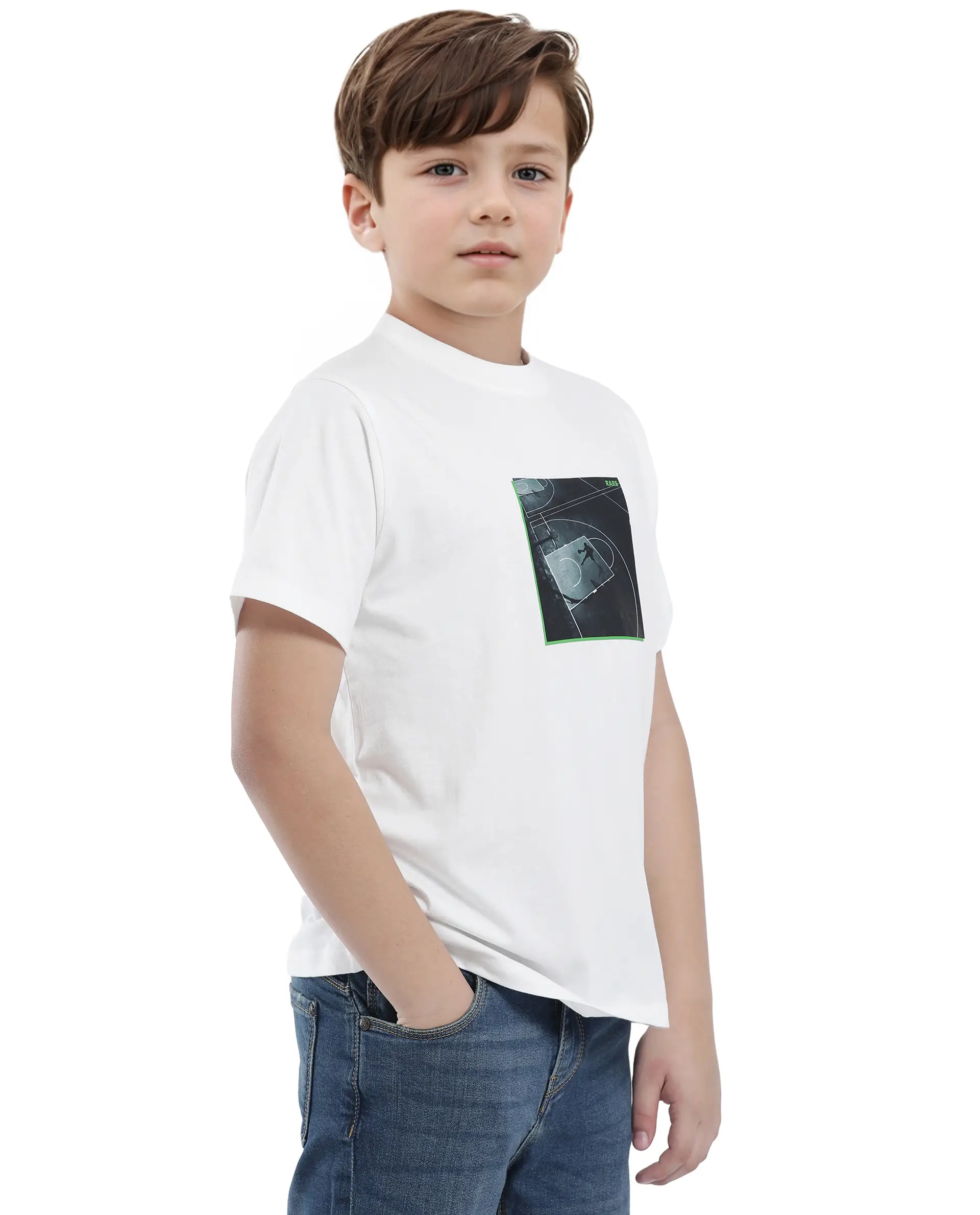 Rare Ones Kids Zion Off White Cotton Half Sleeve Graphic Print Slip-On Closure Regular Fit T-Shirt - Image 7