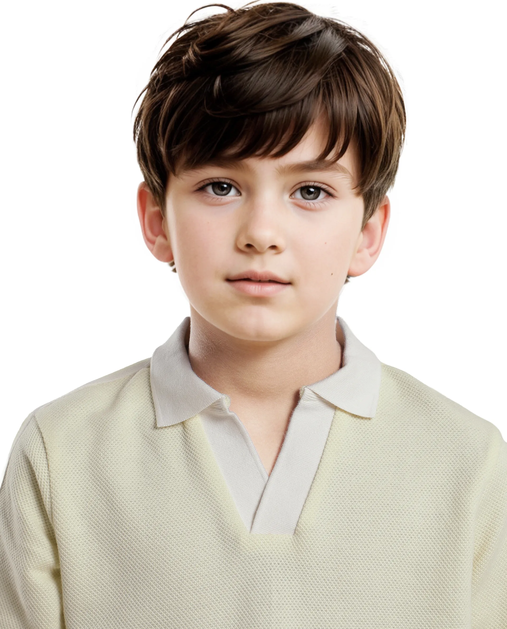 Rare Ones Kids Zolt Pastel Green Cotton Blend Polo Collar Solid Polo - Image 4
