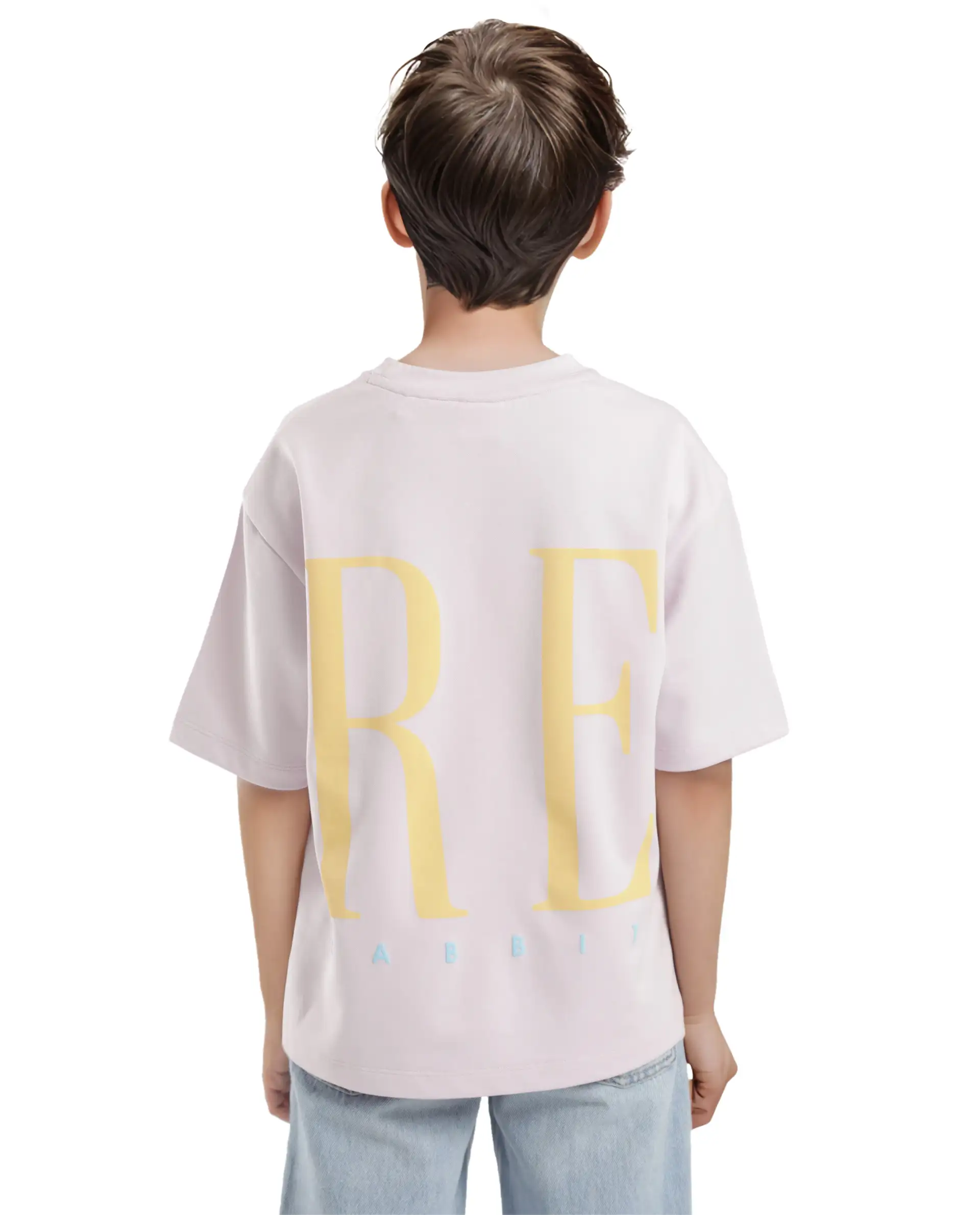 Rare Ones Kids Kin Purple Cotton Half Sleeves Crew Neck Oversized Fit Graphic Print T-Shirt - Image 10