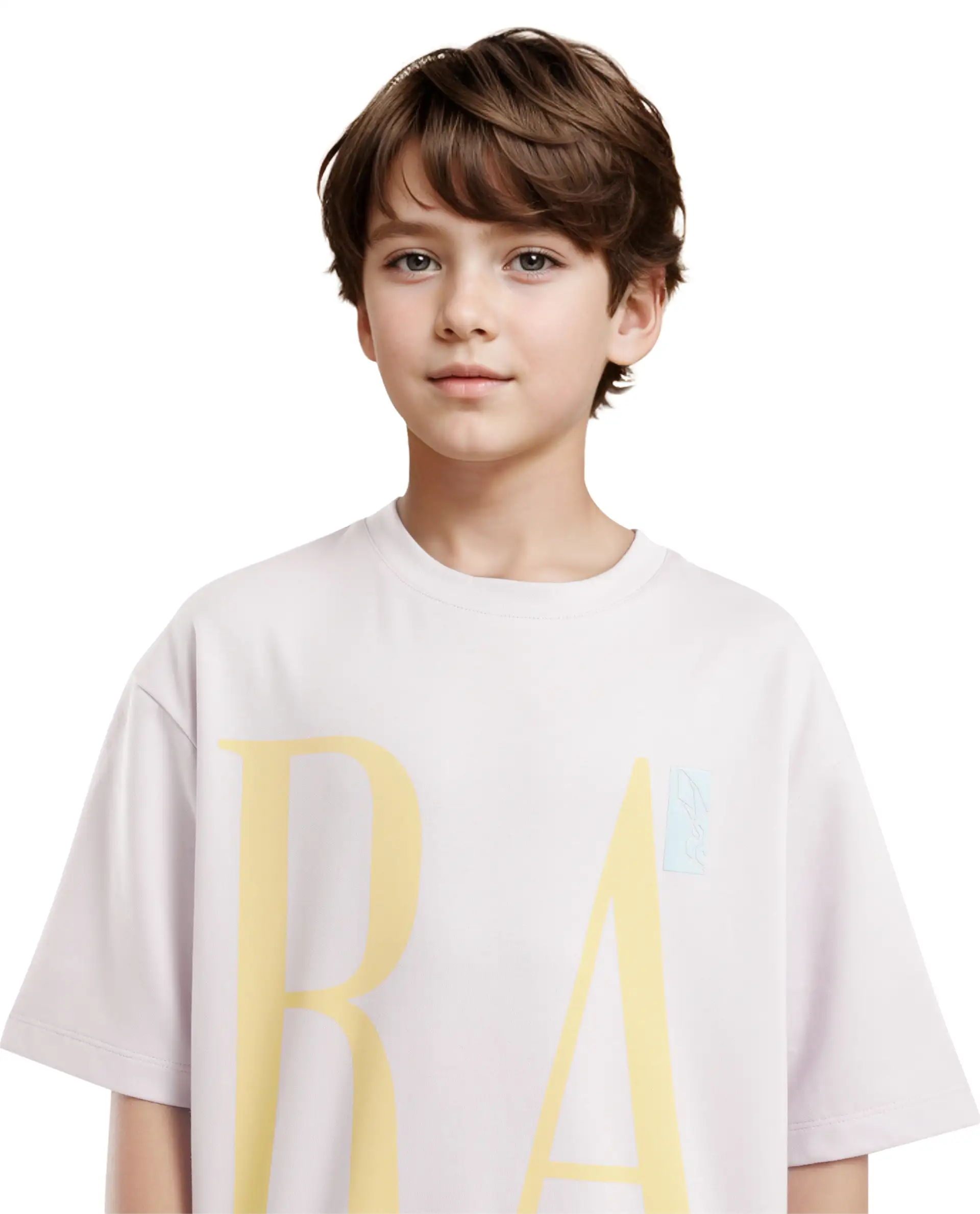 Rare Ones Kids Kin Purple Cotton Half Sleeves Crew Neck Oversized Fit Graphic Print T-Shirt - Image 7