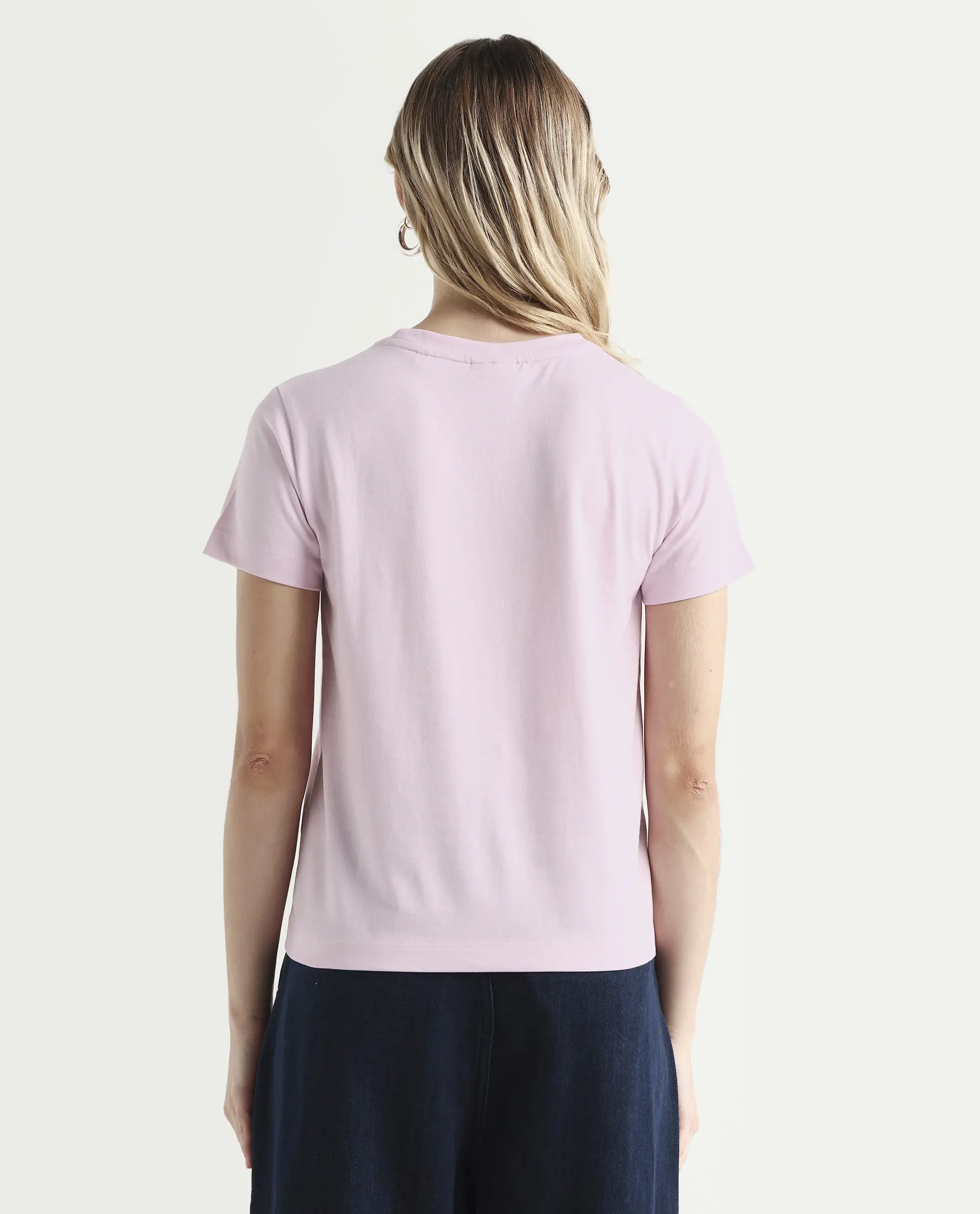 Rareism Women's Kirk Pink Cotton Crew Neck Graphic Print Regular Fit T-Shirt - Image 7
