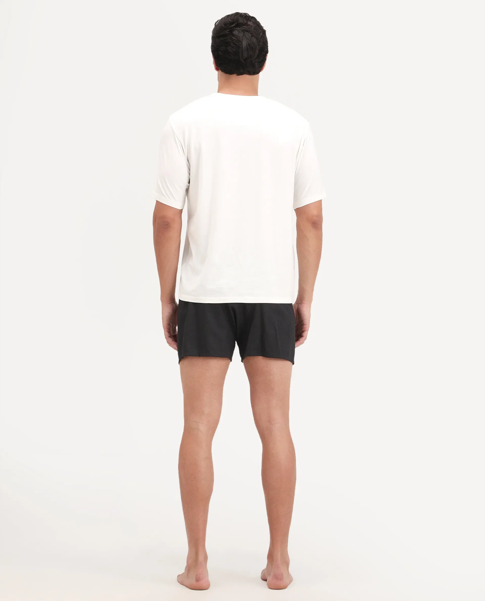 Rare Rabbit Men's Kiva Black Lyocell Regular Fit Checks Boxer - Image 7