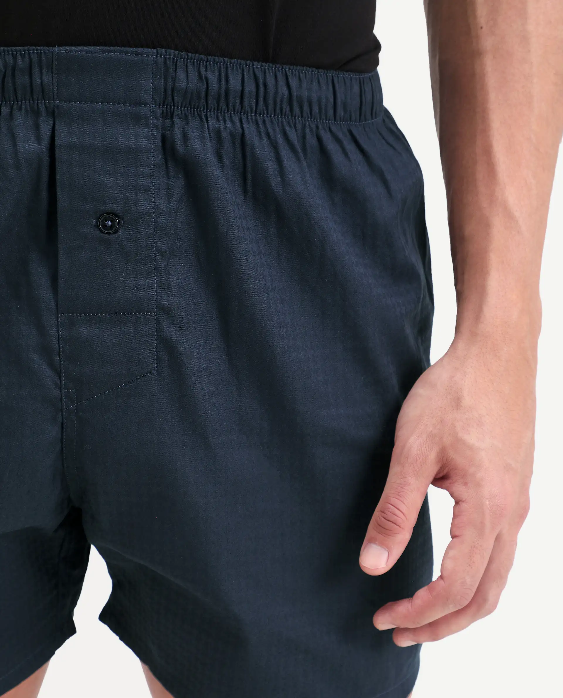 Rare Rabbit Men's Kiva Dark Navy Lyocell Regular Fit Checks Boxer - Image 2