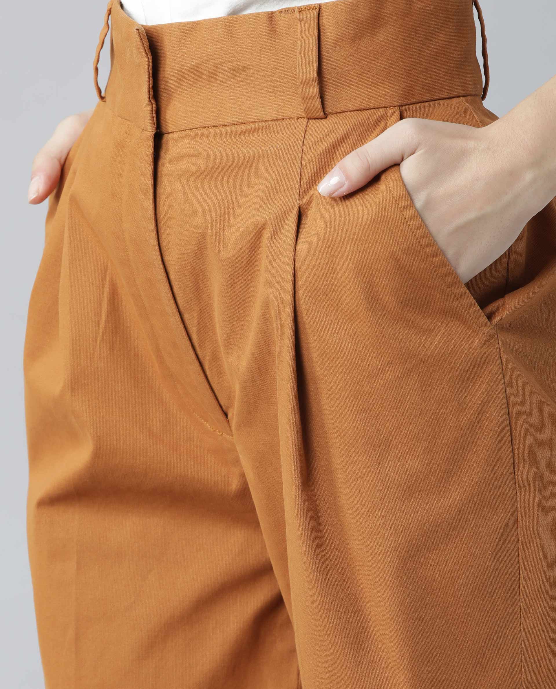 Rareism Womens Klaus Orange Trouser High Waist Ankle Length - Image 2