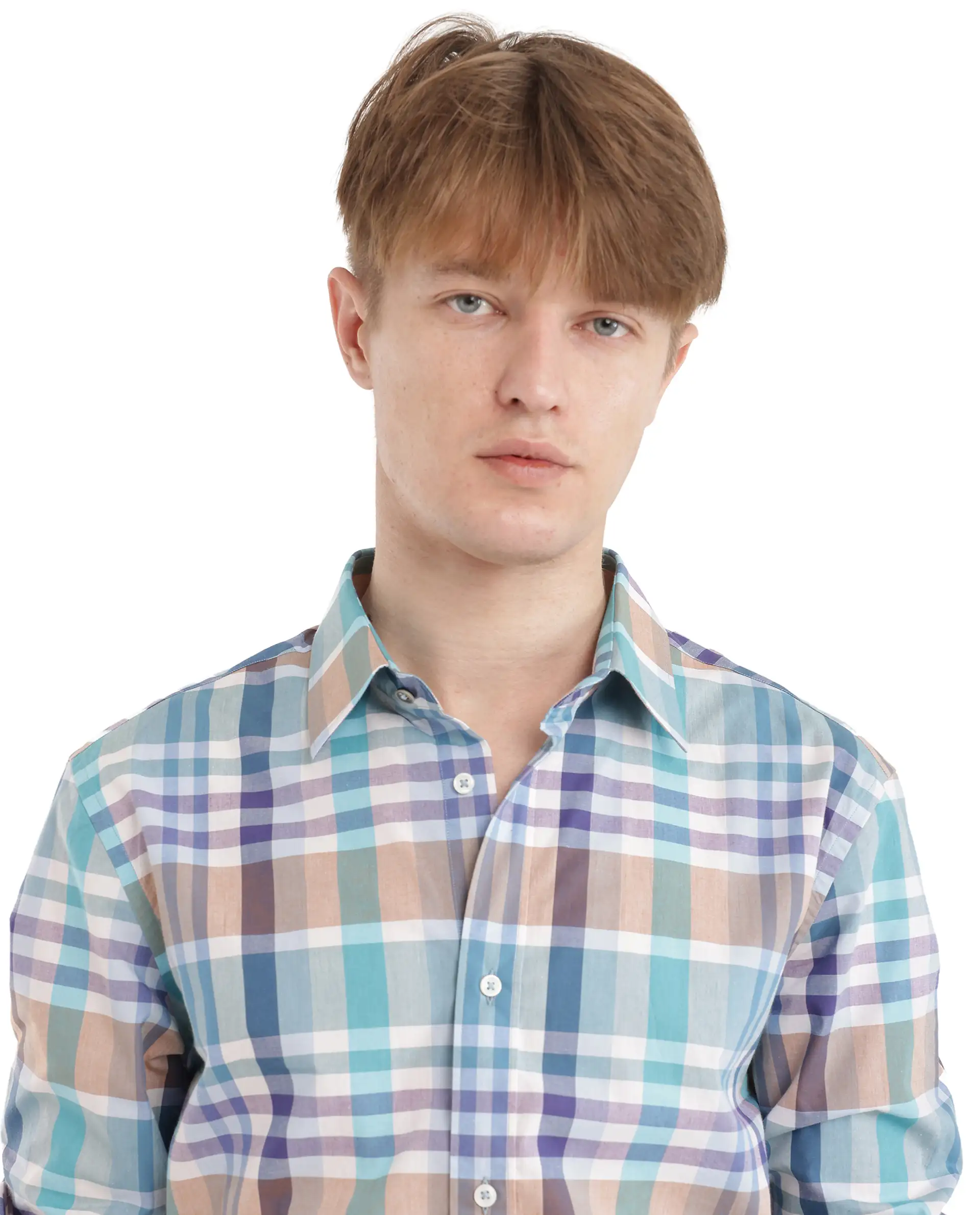 Rare Rabbit Men's Klaz Multi Cotton Checked Print Regular Fit Full Sleeve Collared Shirt - Image 7