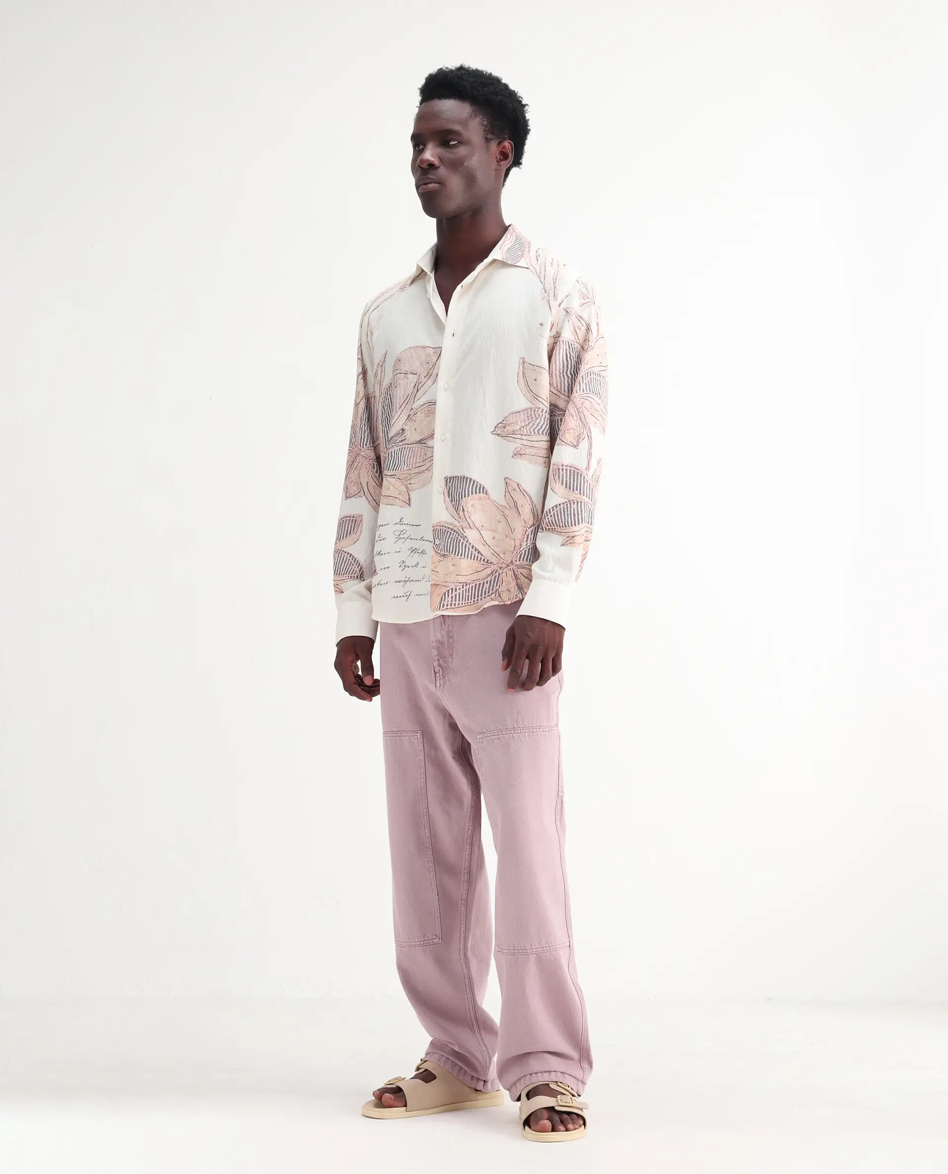 Rare Rabbit Men's Klop Dusky Purple Cotton Plain Carpenter Fit Jeans - Image 5
