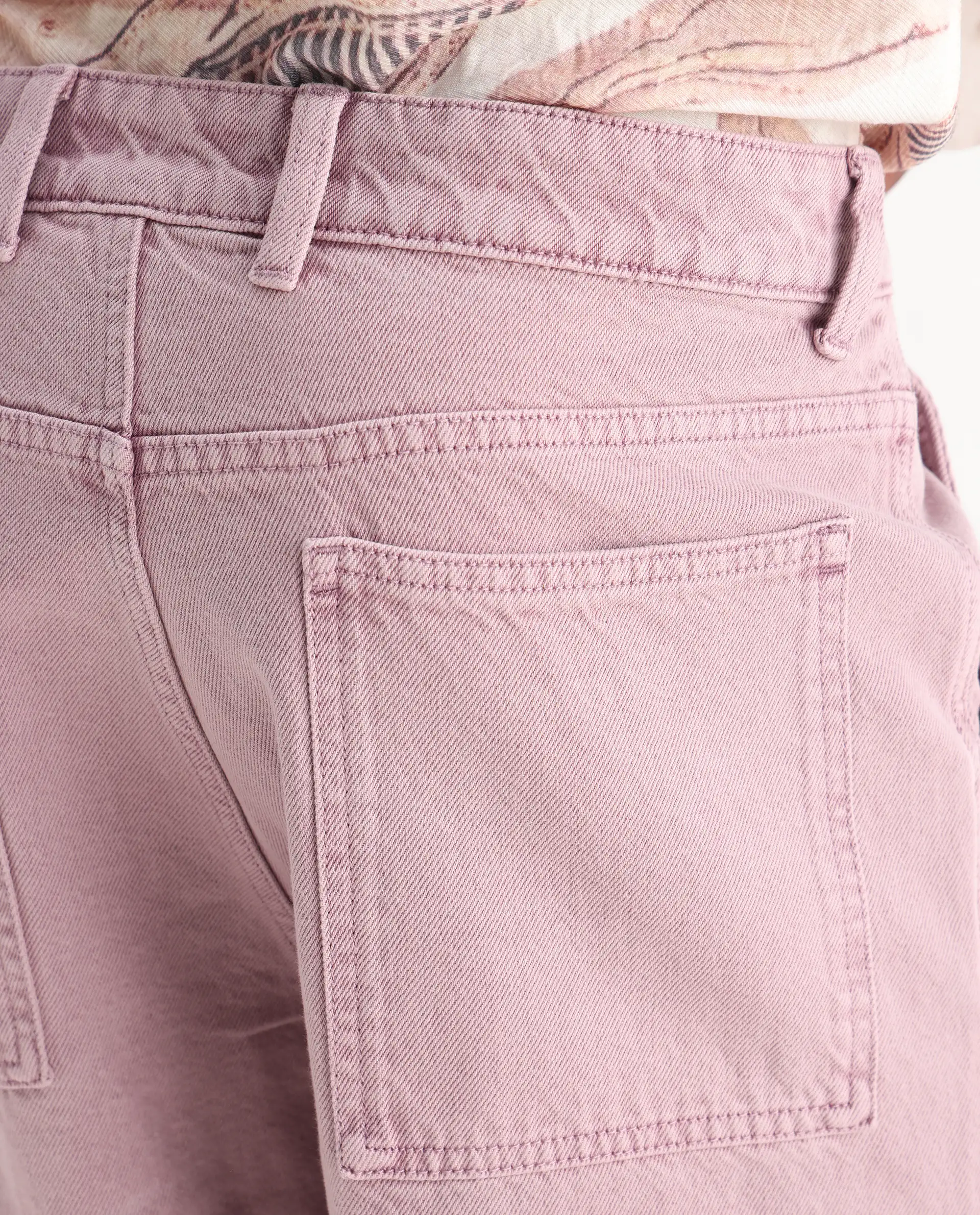 Rare Rabbit Men's Klop Dusky Purple Cotton Plain Carpenter Fit Jeans - Image 6