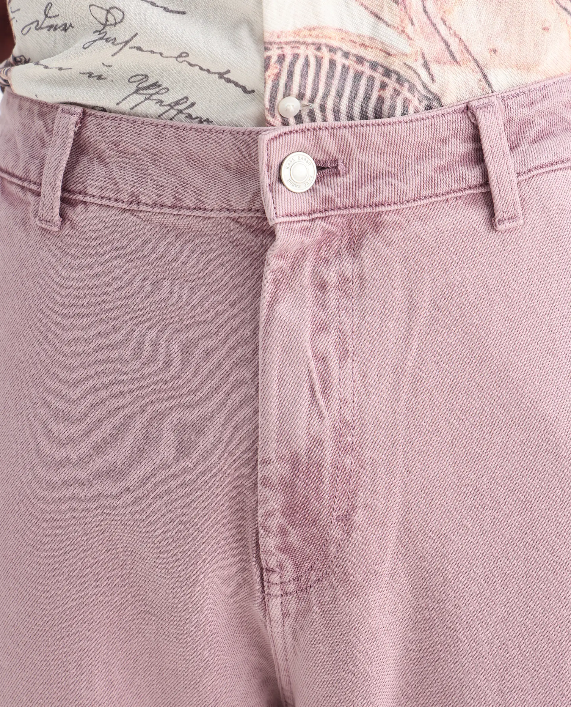 Rare Rabbit Men's Klop Dusky Purple Cotton Plain Carpenter Fit Jeans - Image 8