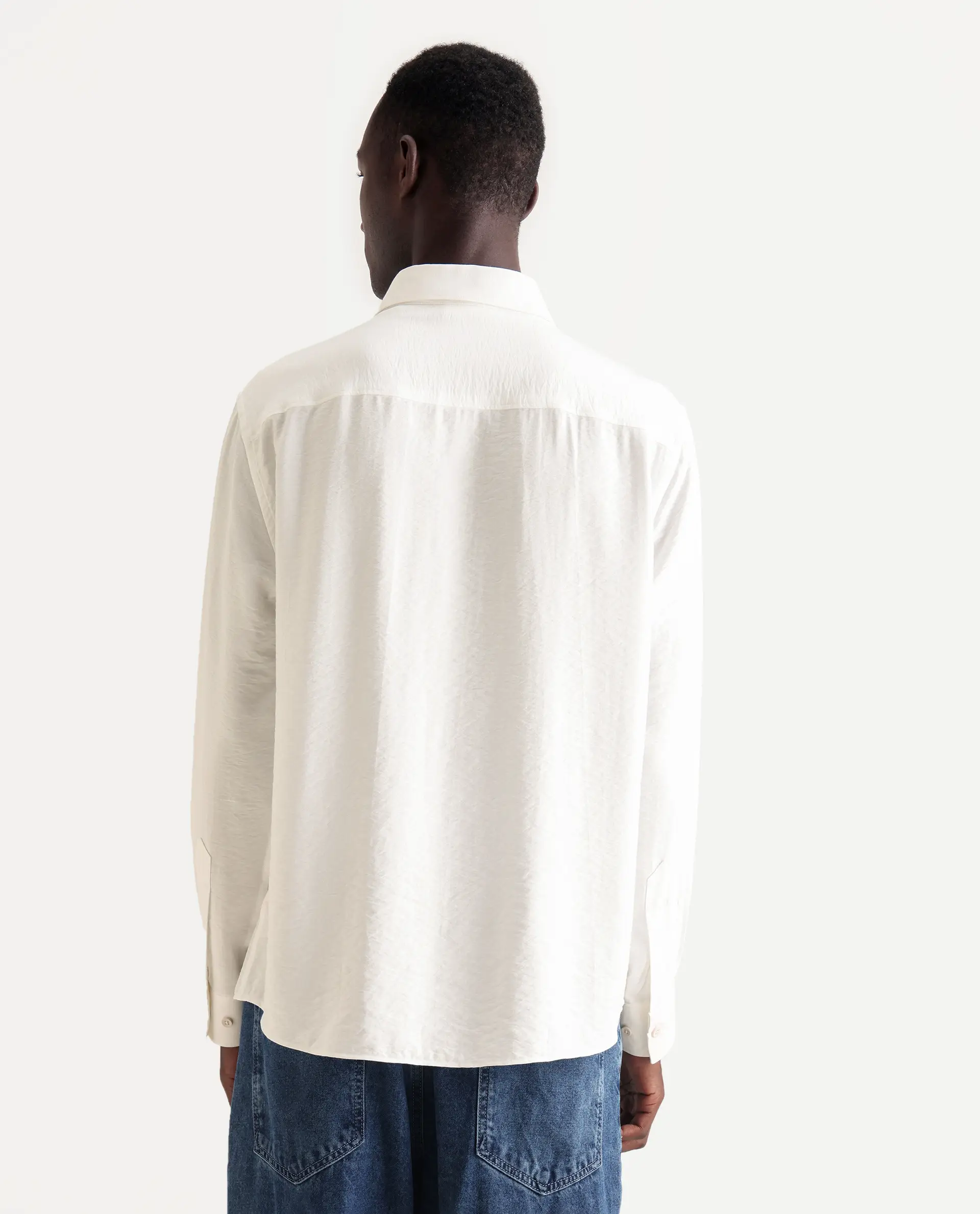 Rare Rabbit Men's Knight White Cotton Blend Flock Print Regular Fit Full Sleeve Collared Shirt - Image 6